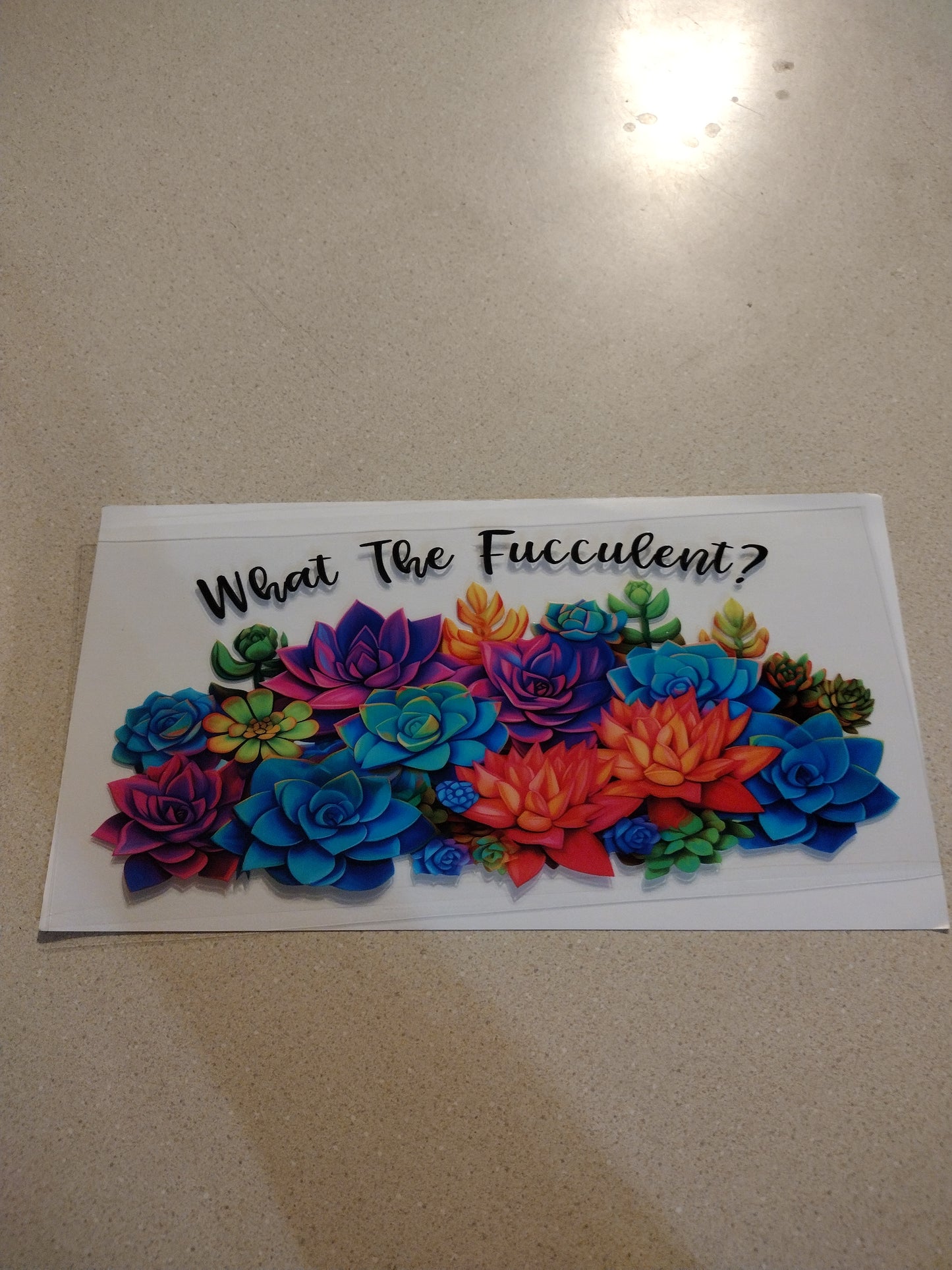 WHAT THE FUCCULENT UV DTF