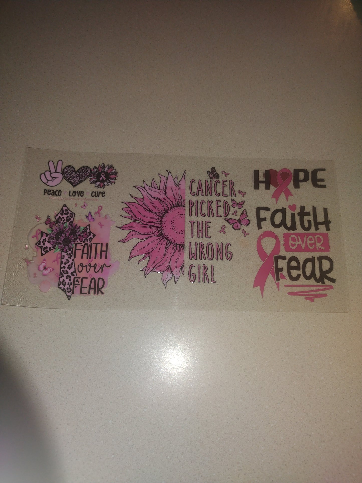 CANCER FLOWER UV DTF