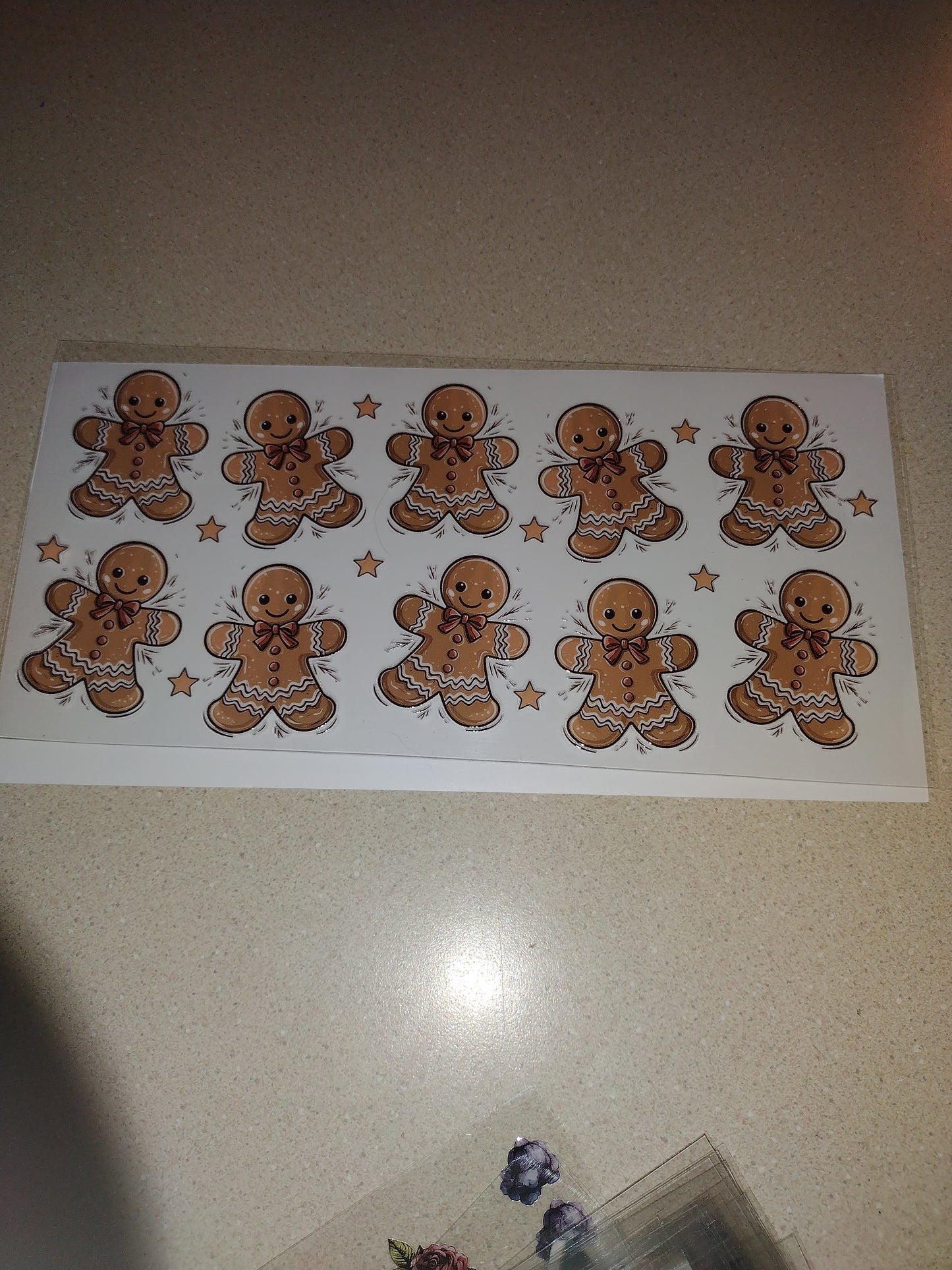 GINGERBREAD MAN UV DTF