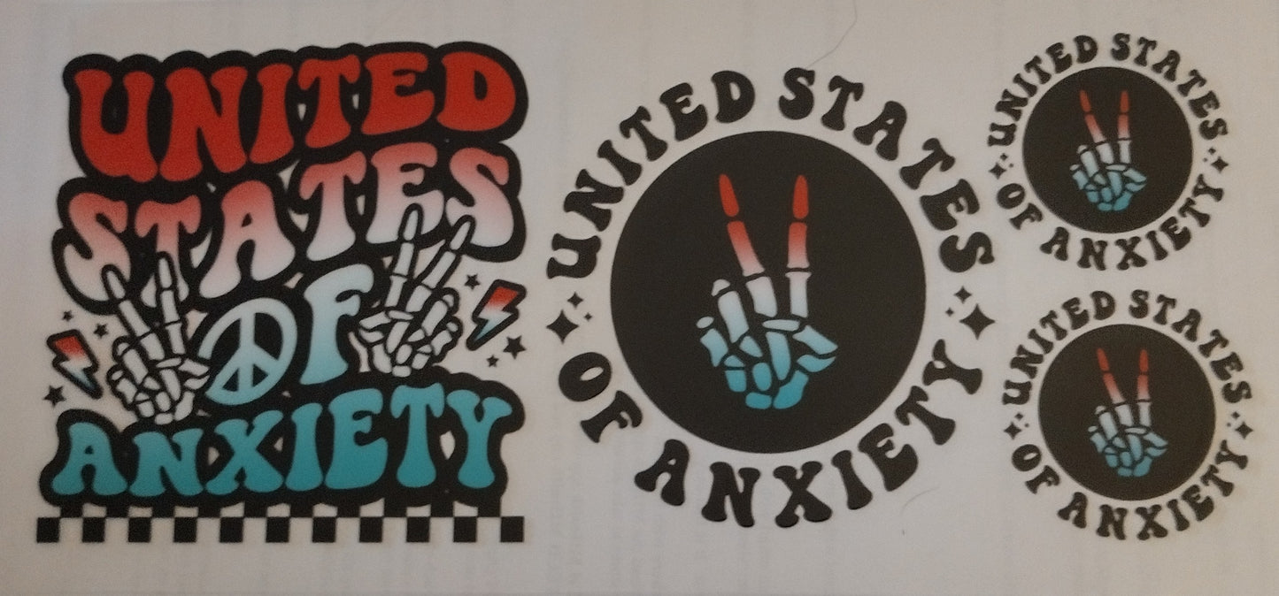 UNITED STATES OF ANXIETY UV DTF