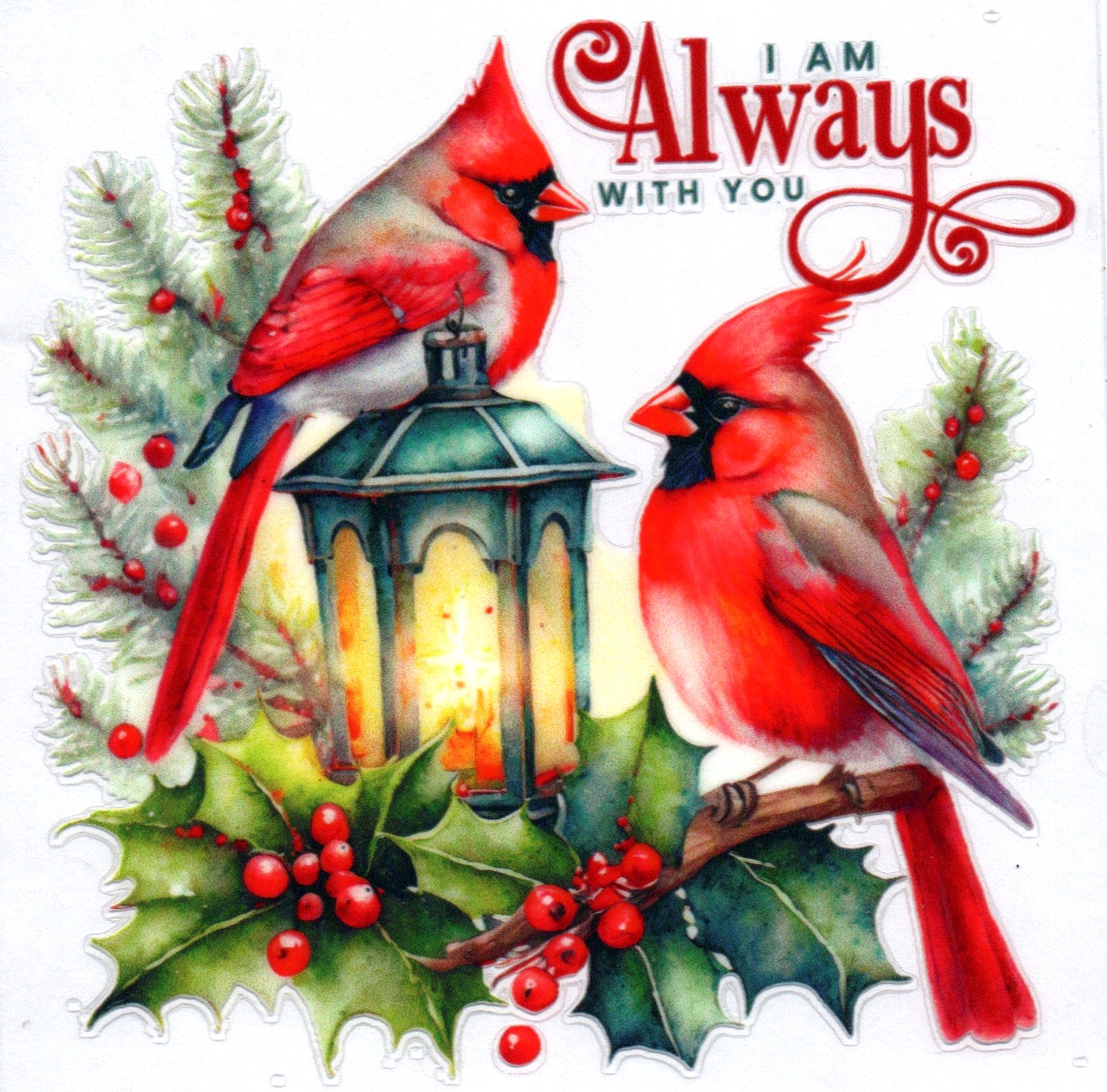 Cardinals I am always with you Memorial Decal 1
