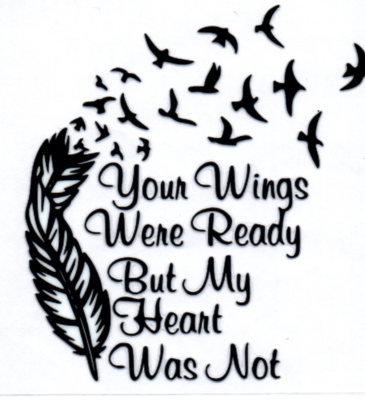 Your wings were ready Memorial Decal 4