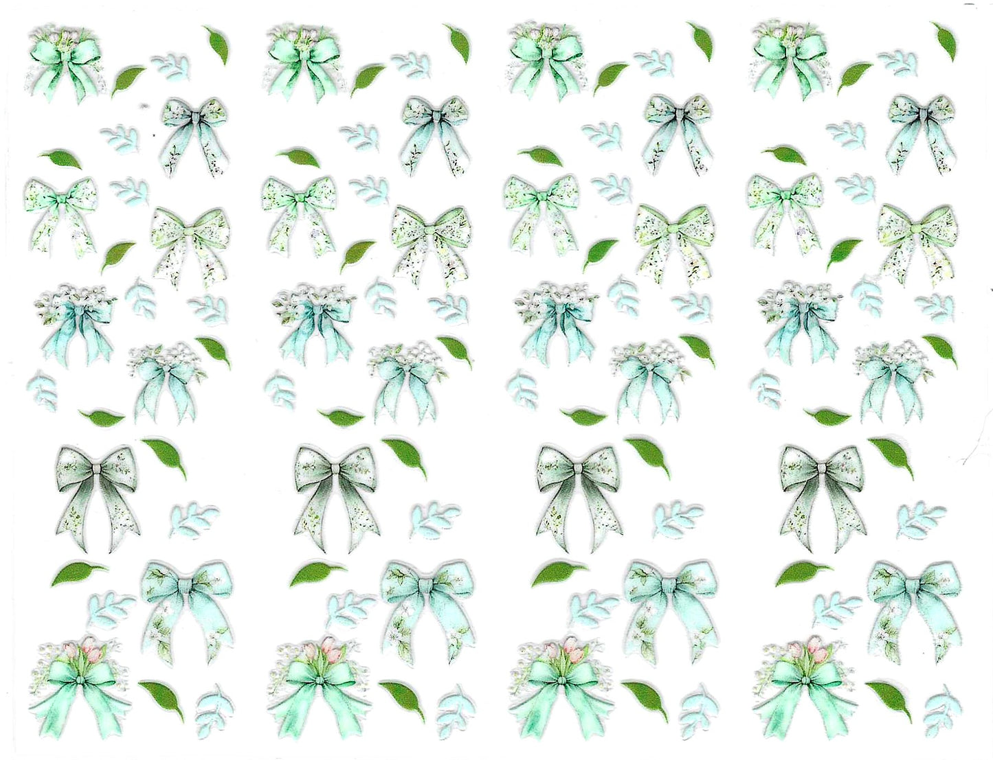 Mint Green Bows Pen Wraps