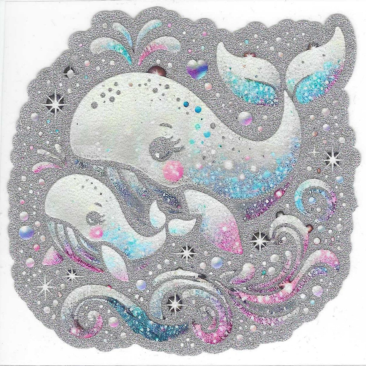 Whales Glitter Decal