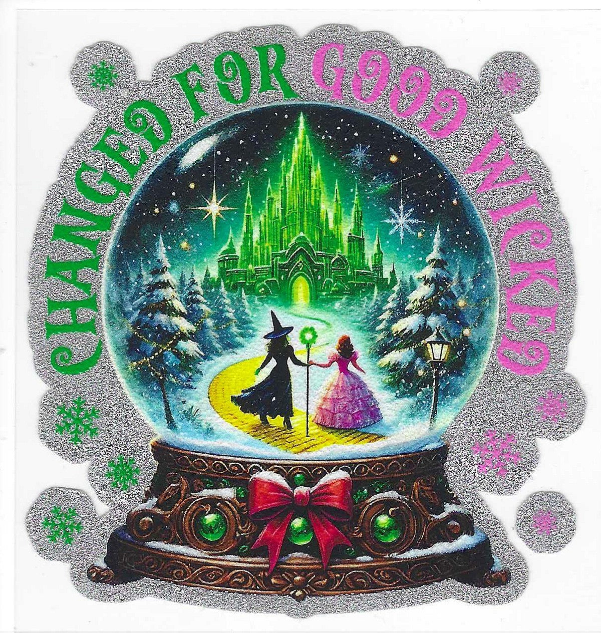 Snow Globe Wicked Glitter Decal