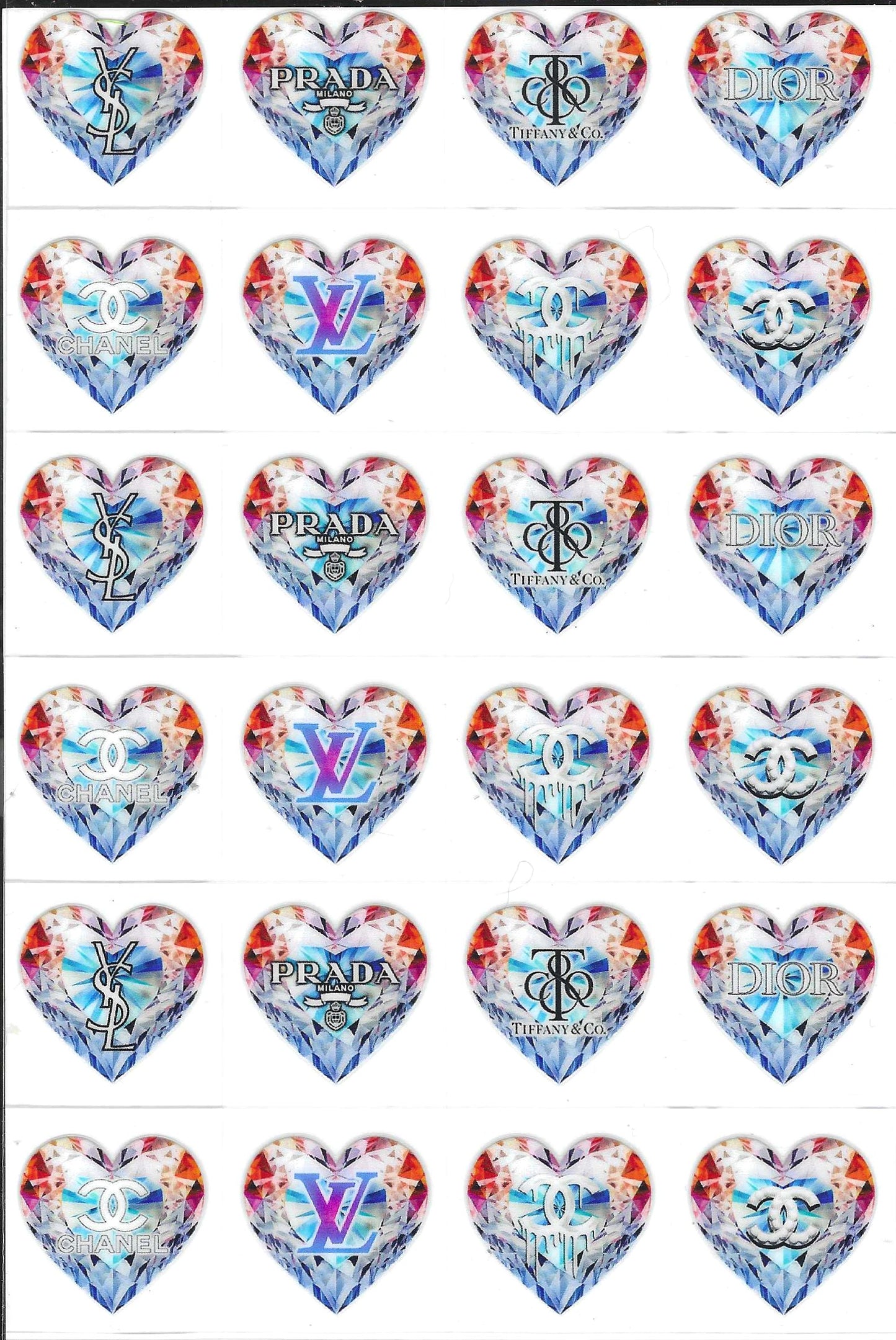 RWB Diamond Designer Kiss Cut