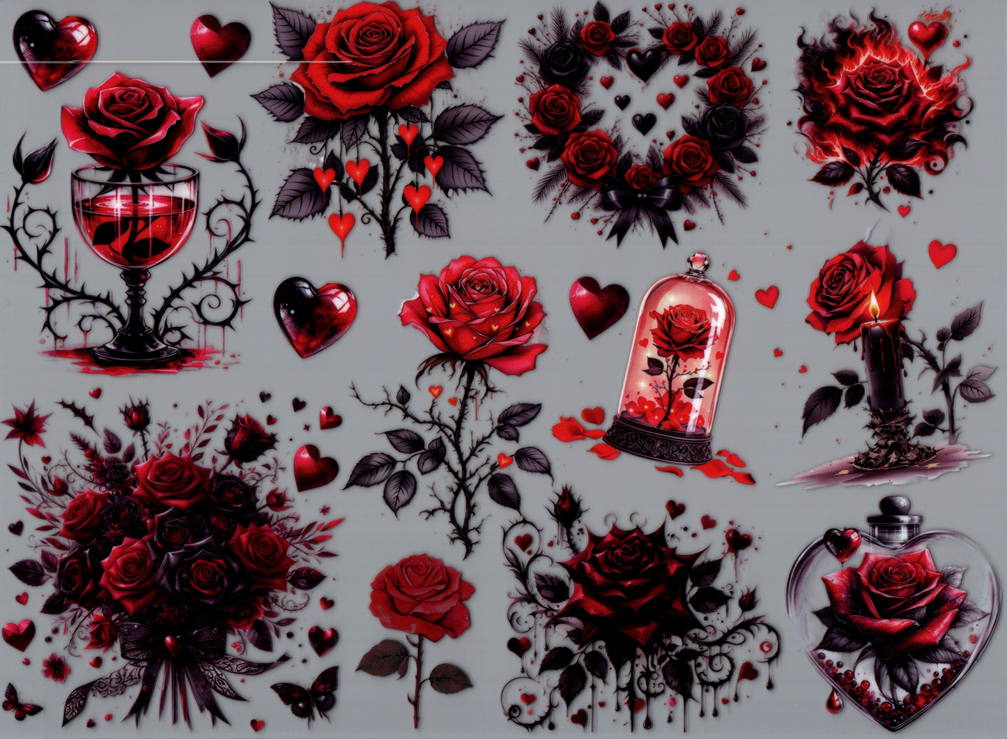 Red Roses w/Wine Element
