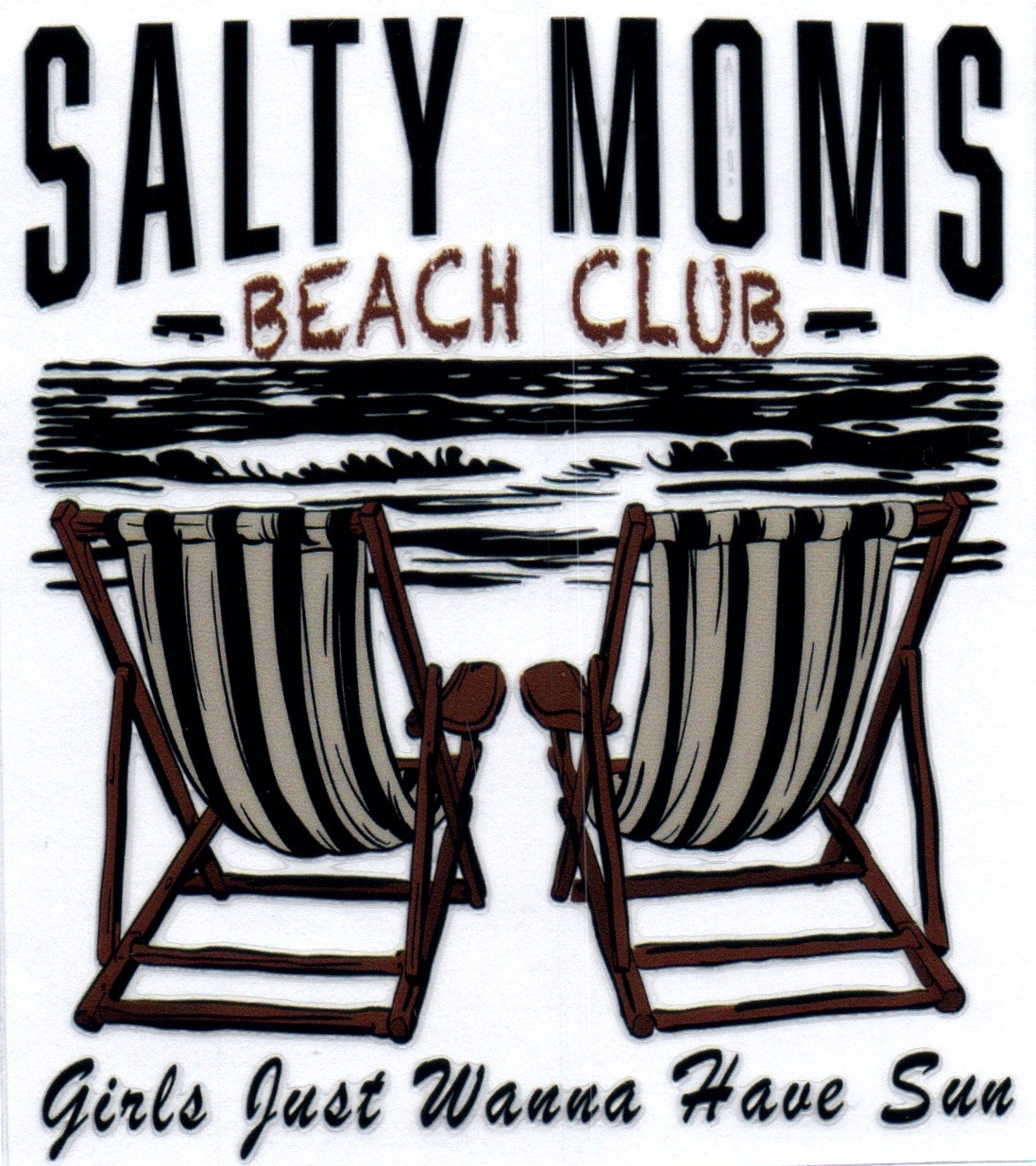 Salty Mom Beach Club Decal