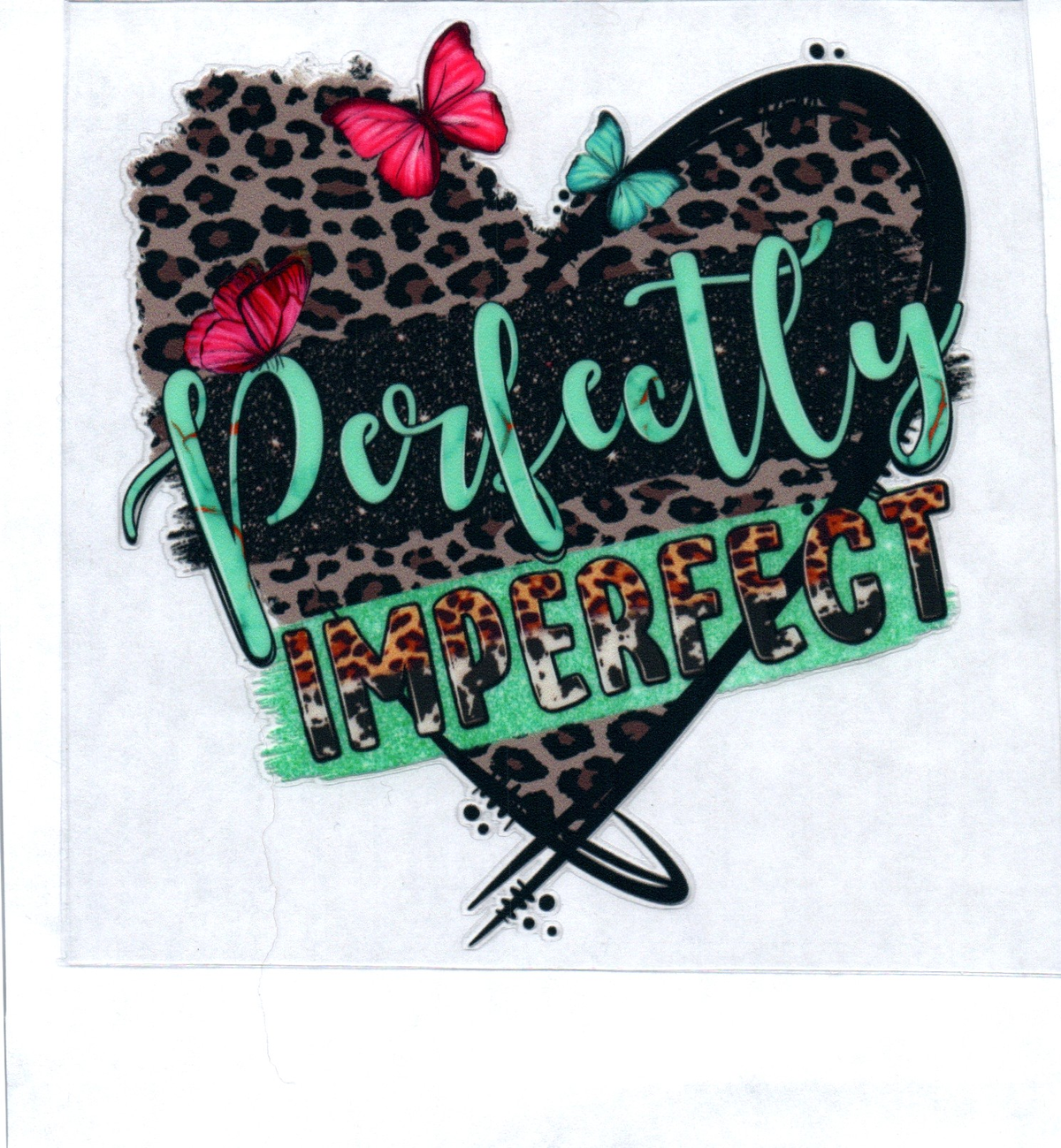 Perfectly Imperfect leopard heart Sassy Decal 13