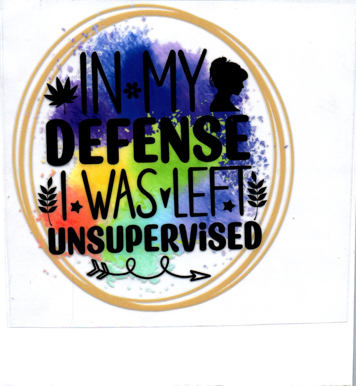 In my defense Sassy Decal 31
