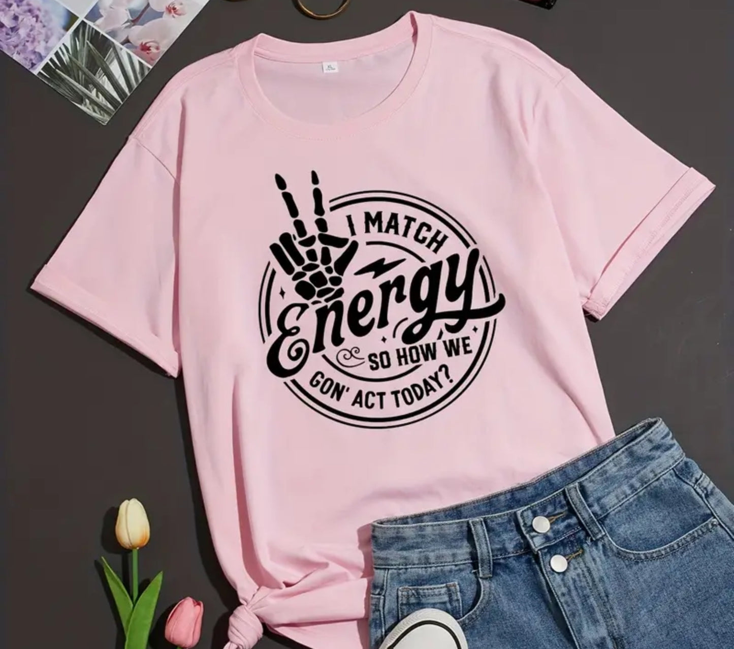 I MATCH ENERGY T-SHIRT (BLACK LETTERING)