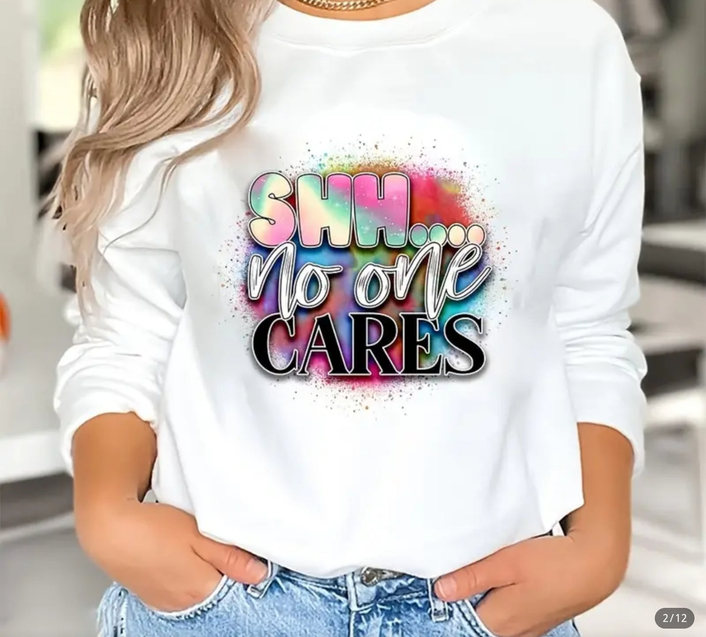 SHHH. NO ONE CARES T-SHIRT