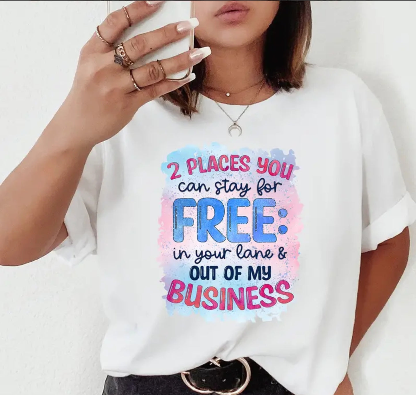 2PLACES YOU CAN STAY FOR FREE T-SHIRT