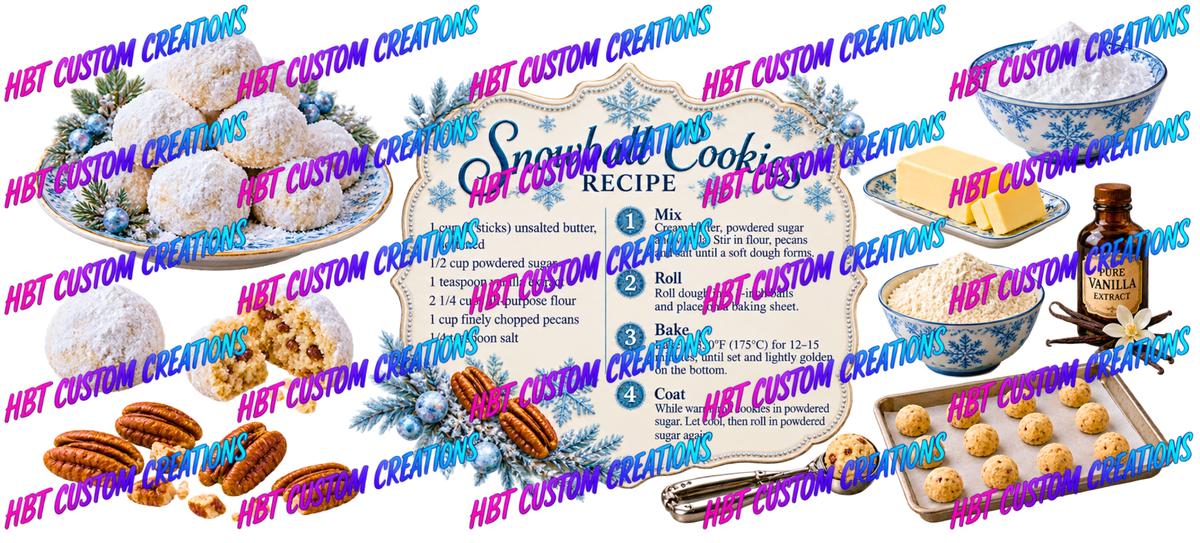 RECIPE 16OZ Snowball Cookies POD