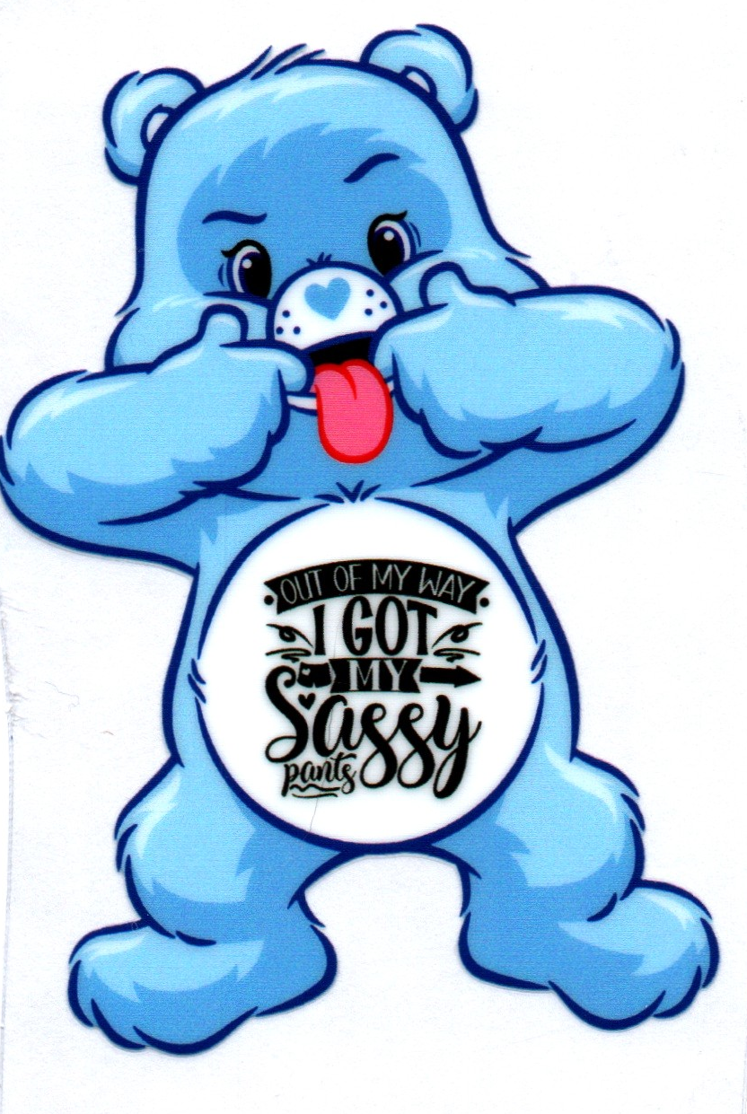 Out of my way I got my sassy pants Swear Bear Decal 12