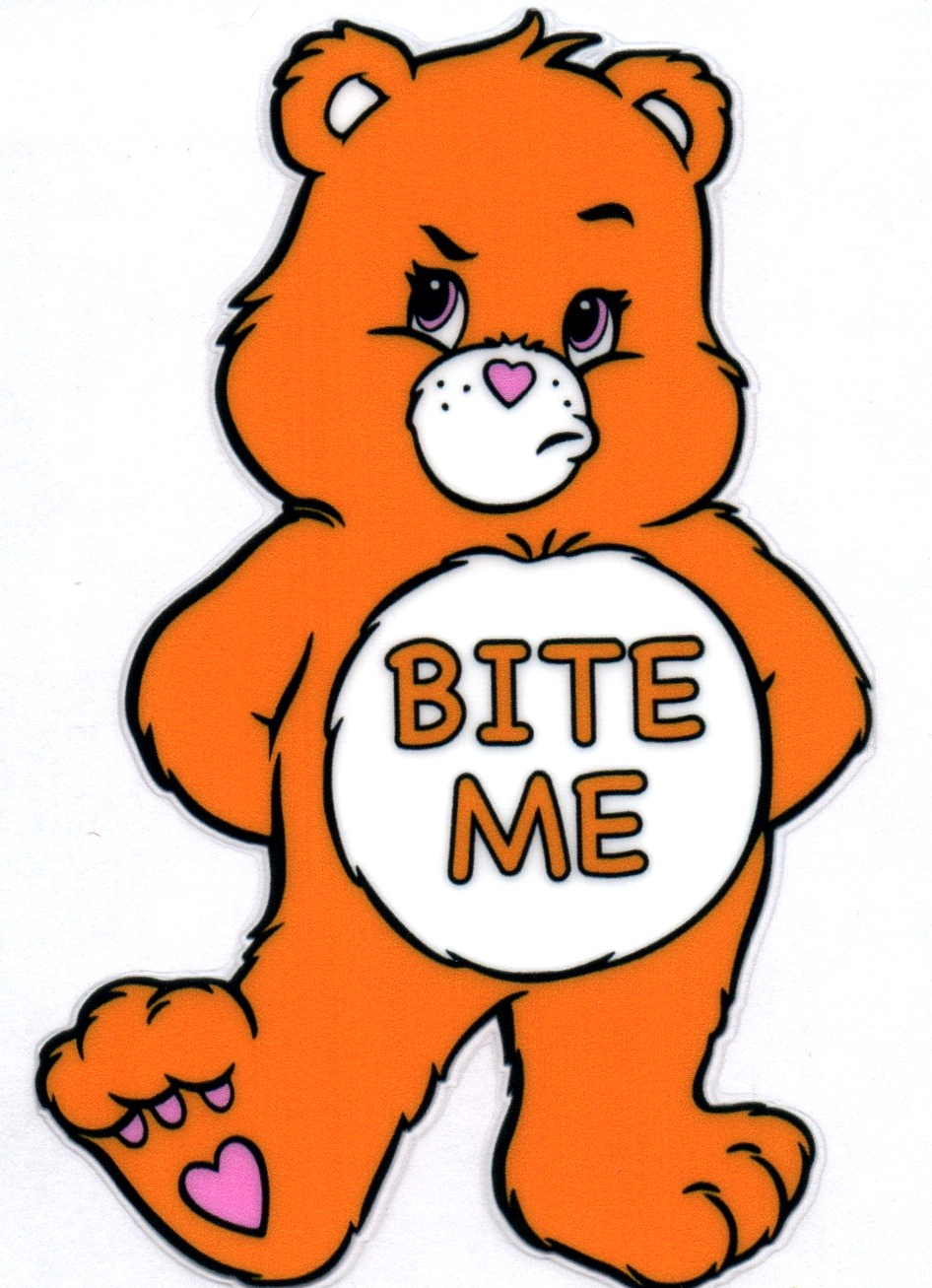 Bite me Swear Bear Decal 16