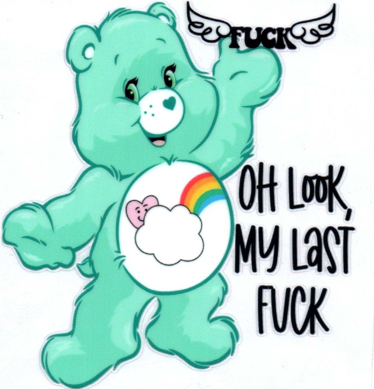 Oh look my last flying F Swear Bear Decal 31