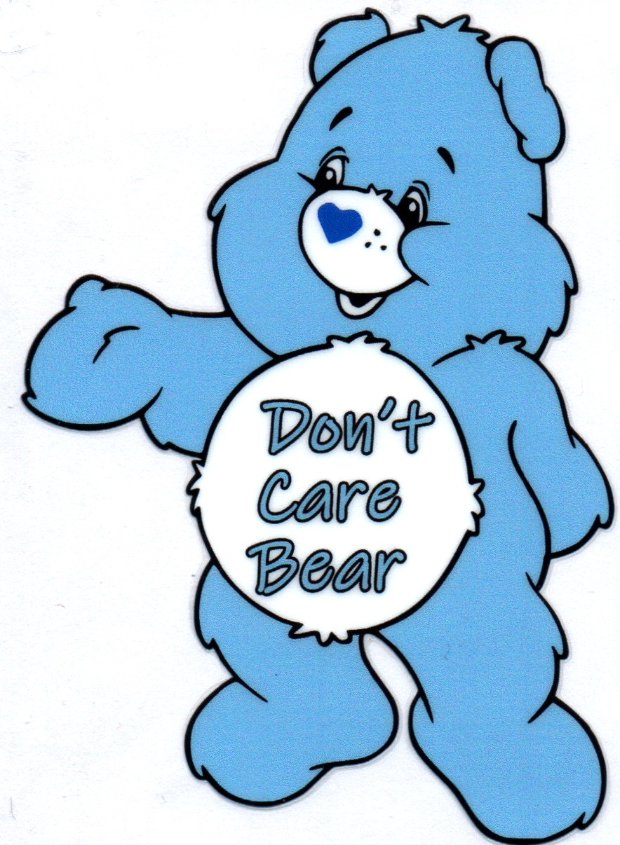 Don't care Swear Bear Decal 35
