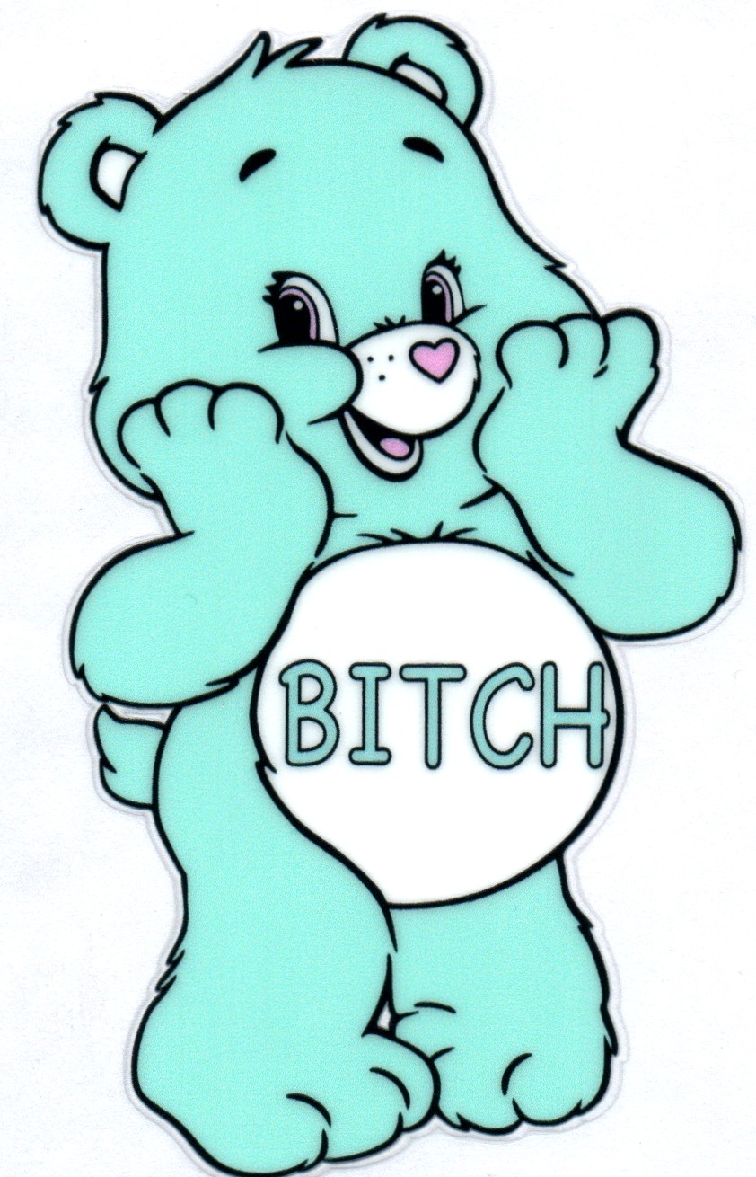 BITCH Swear Bear Decal 48