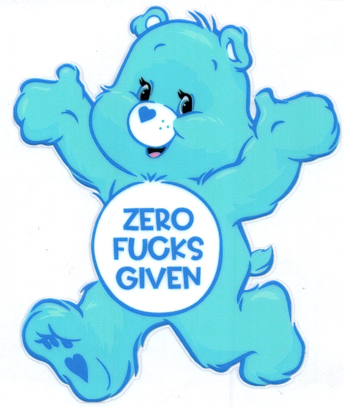Zero F's Given Swear Bear Decal 4