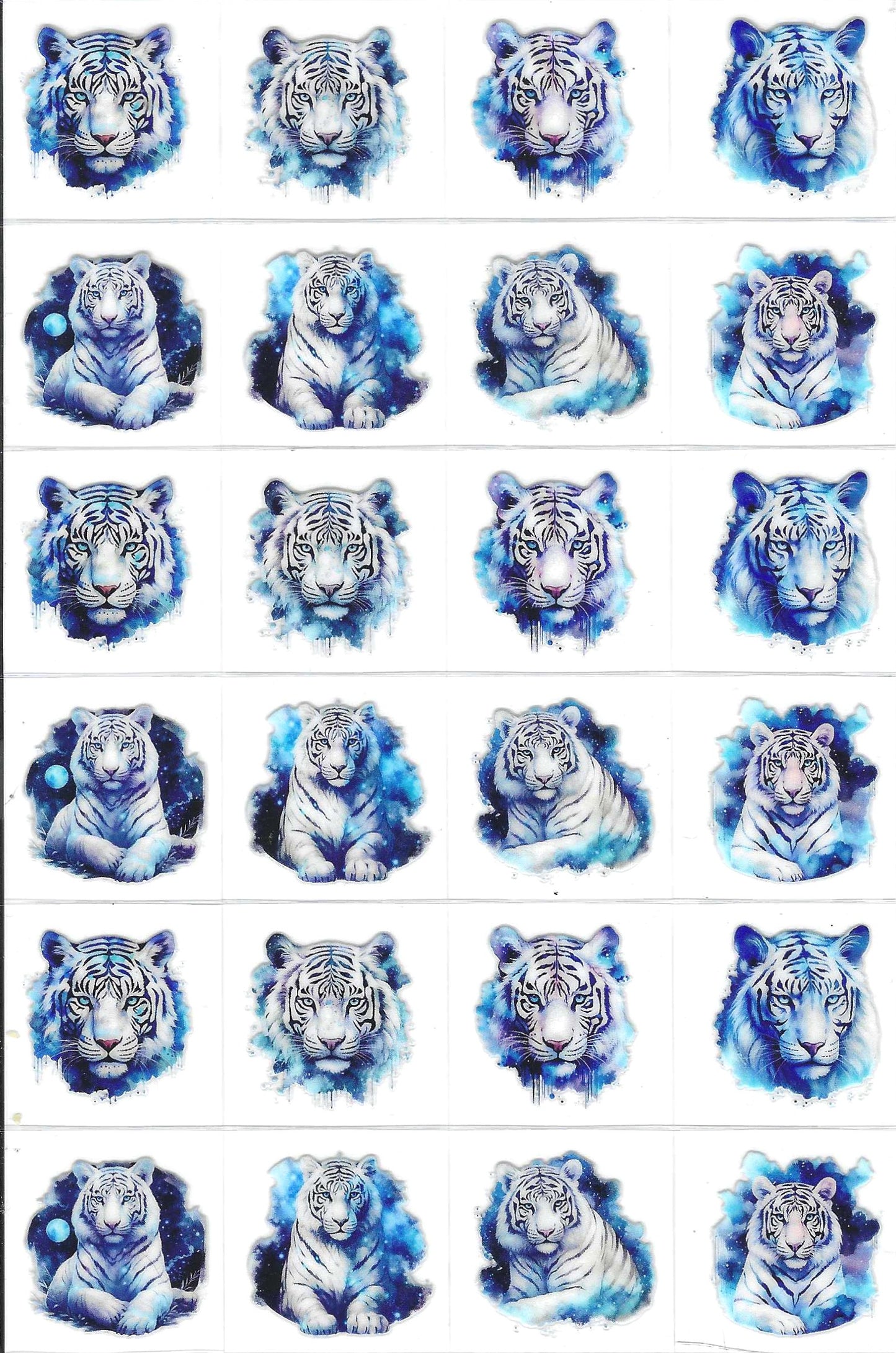 White Tigers Kiss Cut