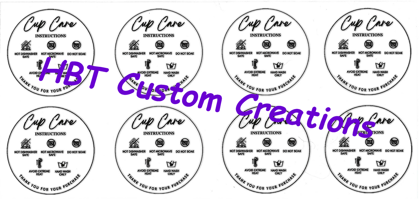 Cup Care Labels Black Style 5
