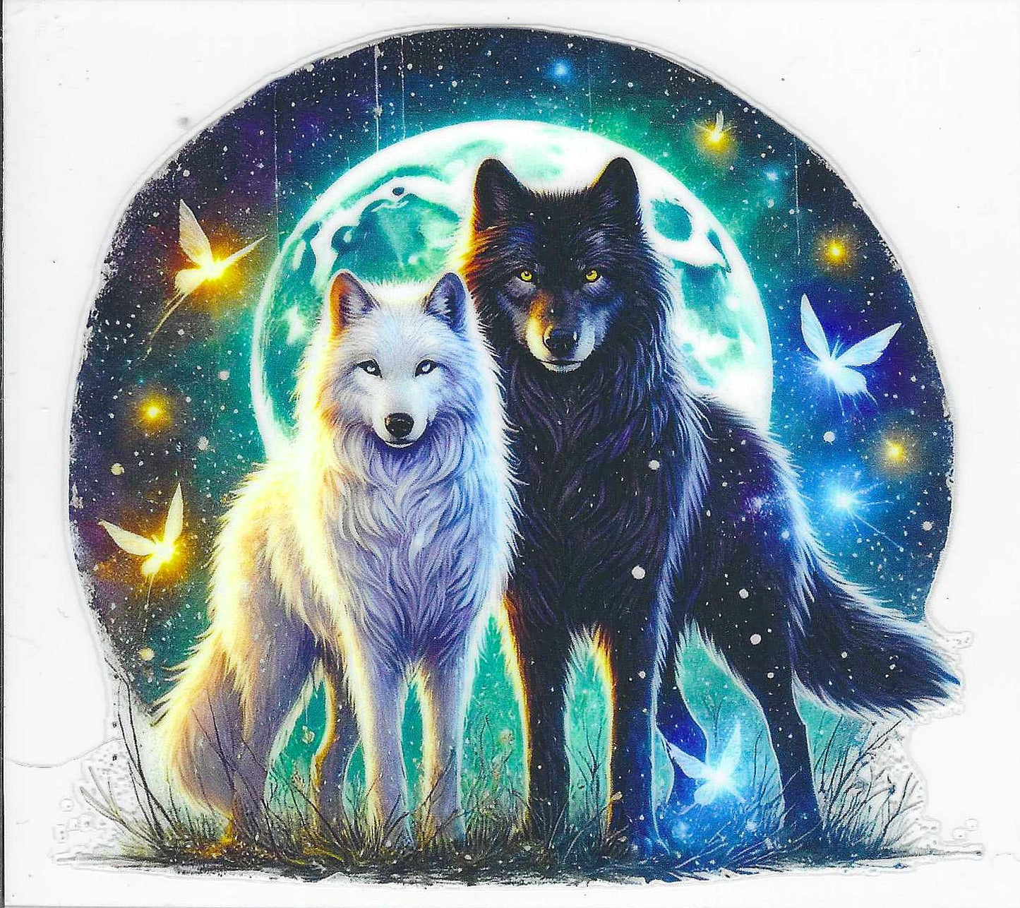 Black & Wolf Decal