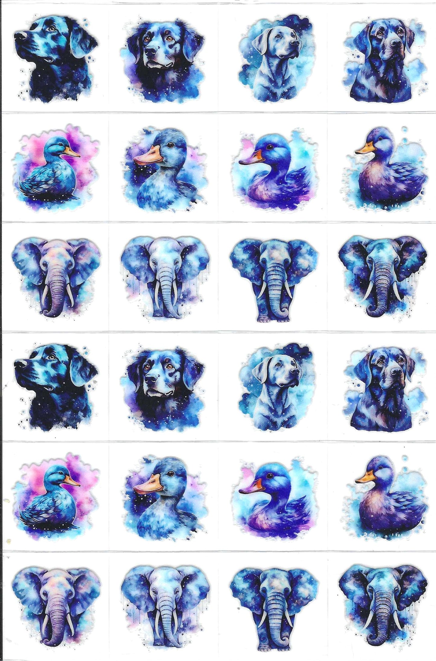 Blue Animals 2 Kiss Cut