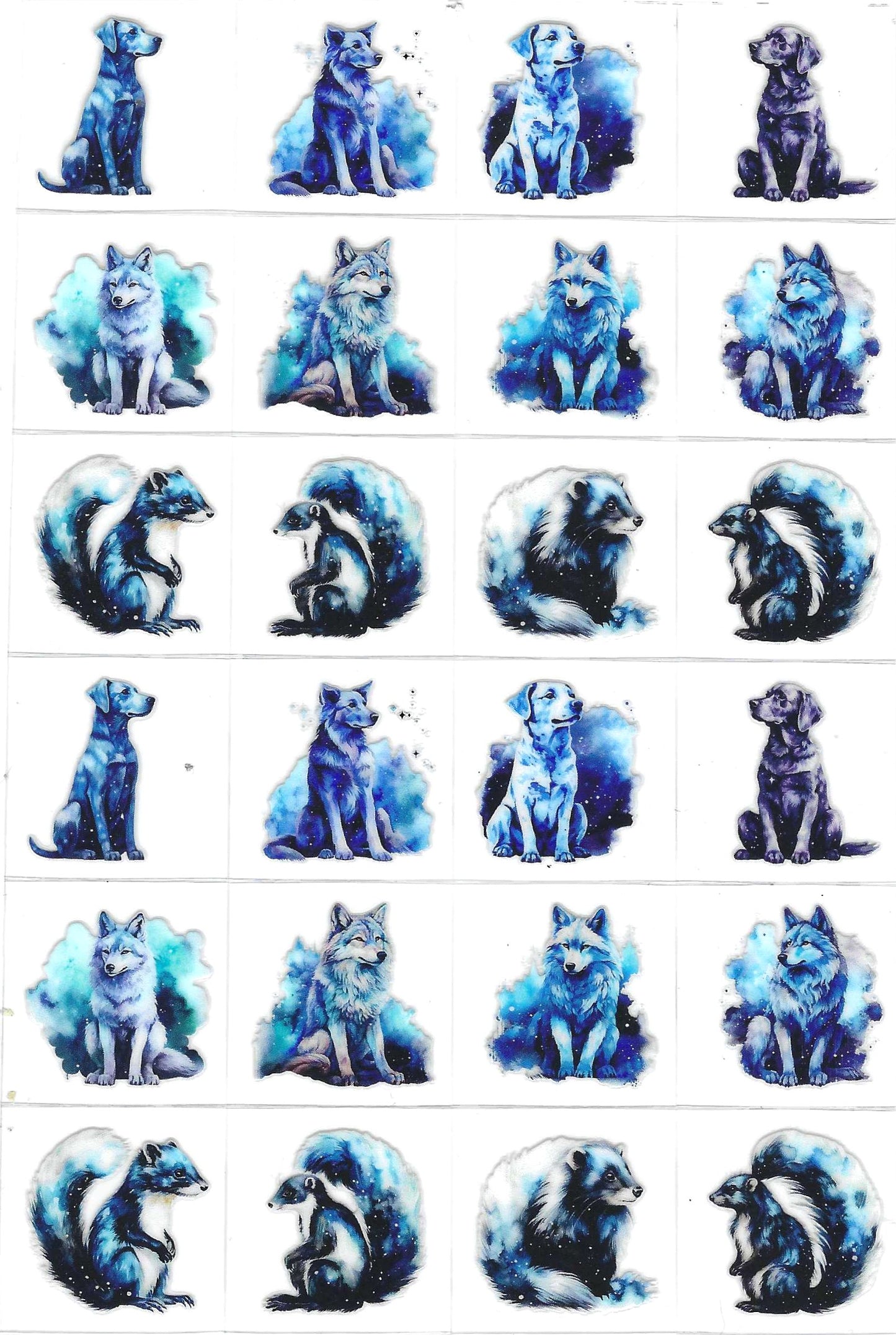 Blue Animals 3 Kiss Cut