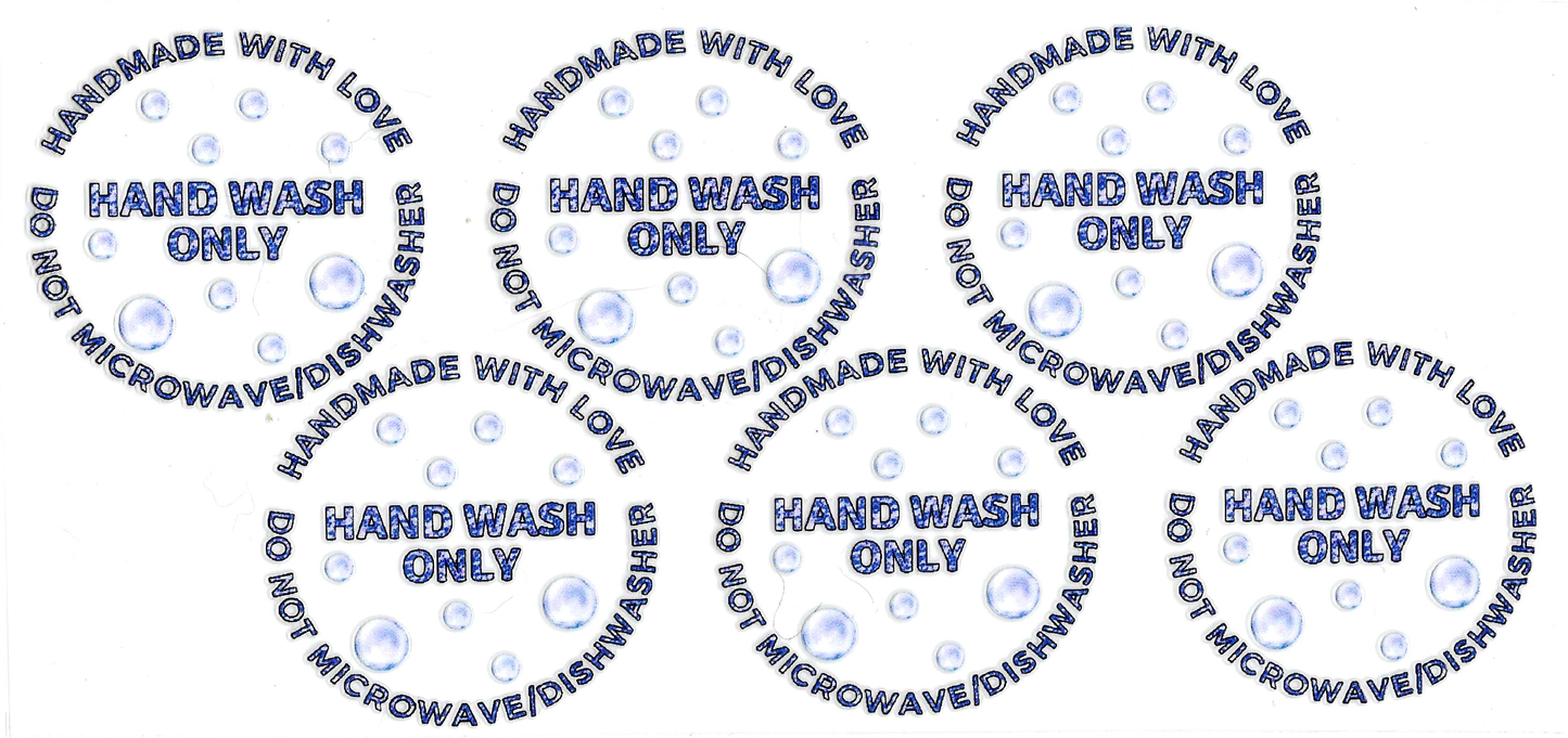 Cup Care Labels Blue Style 2