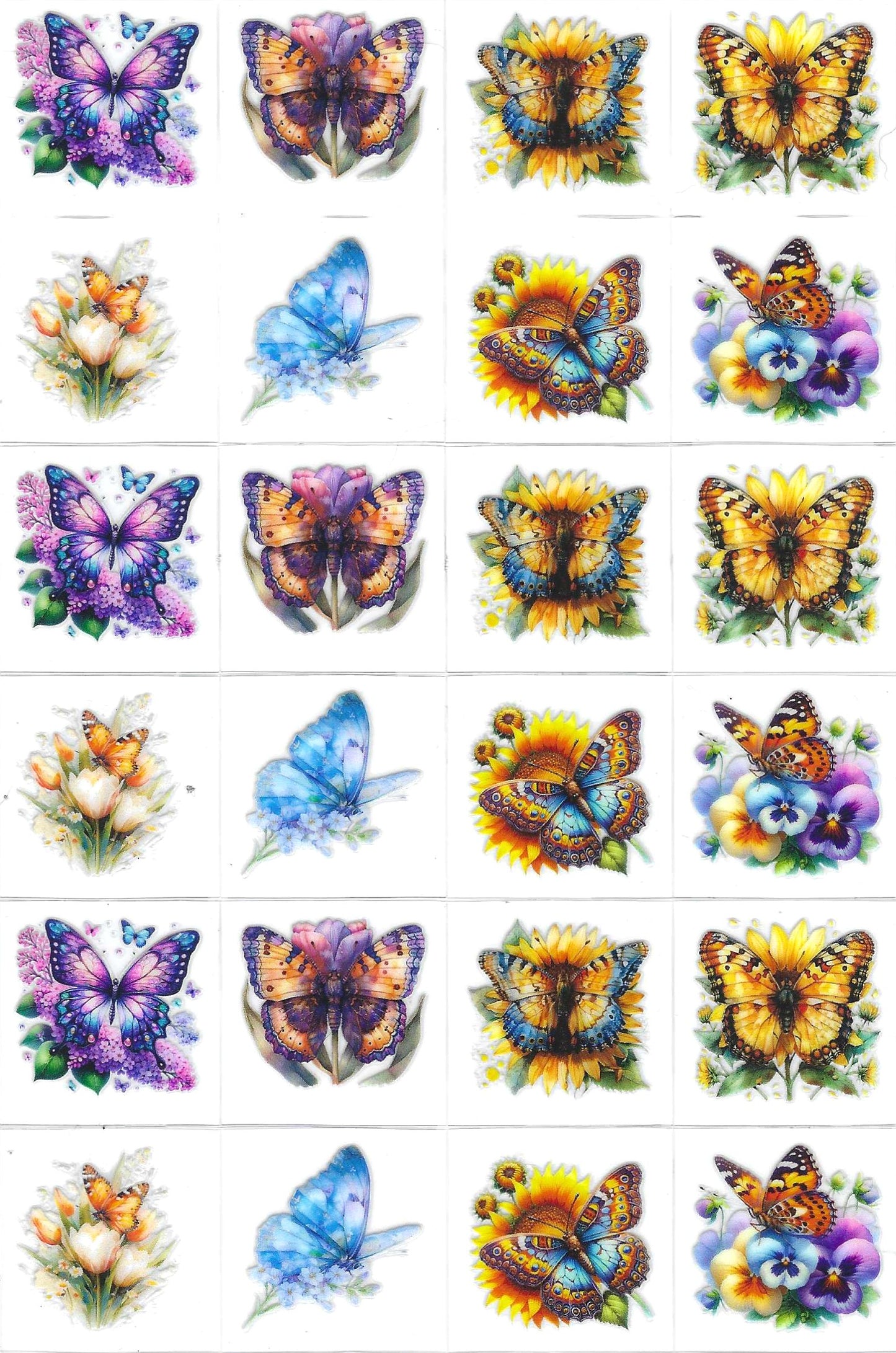 Butterfly 6 Kiss Cut