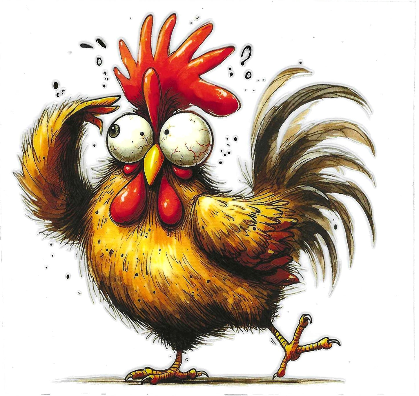 Chicken w/Big Eyes Decal
