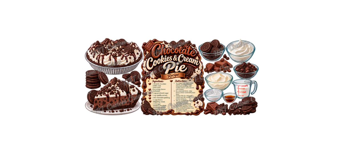 RECIPE 16OZ Chocolate Cookies & Cream Pie POD