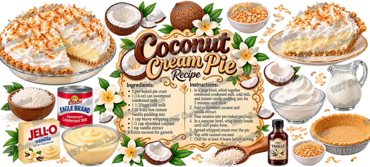 RECIPE 16OZ Coconut Cream Pie POD