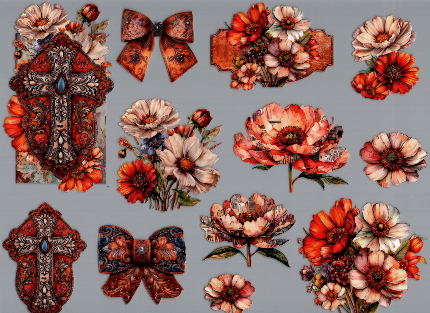 Cross w/Flowers Element