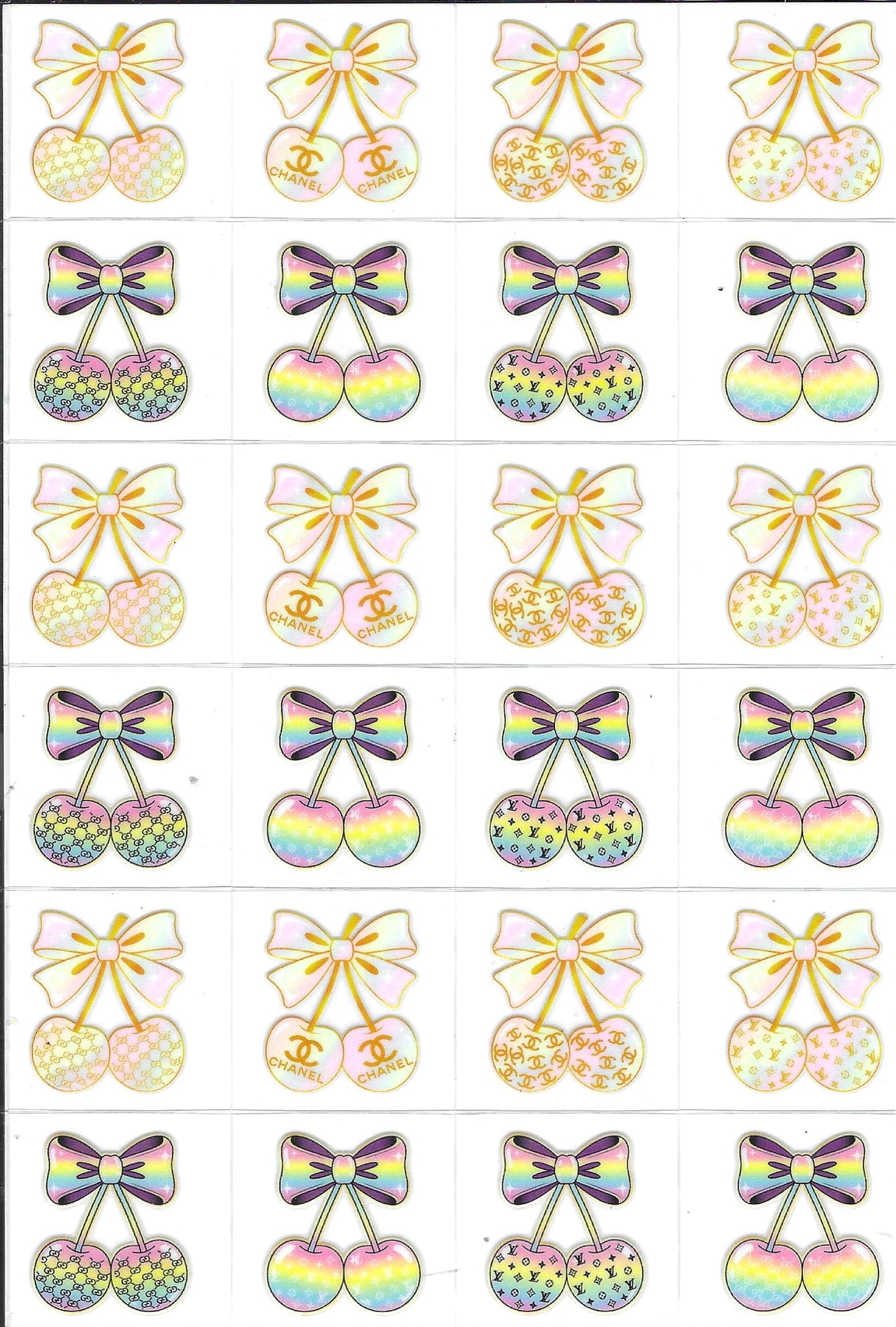 Designer Cherries 3 Kiss Cut