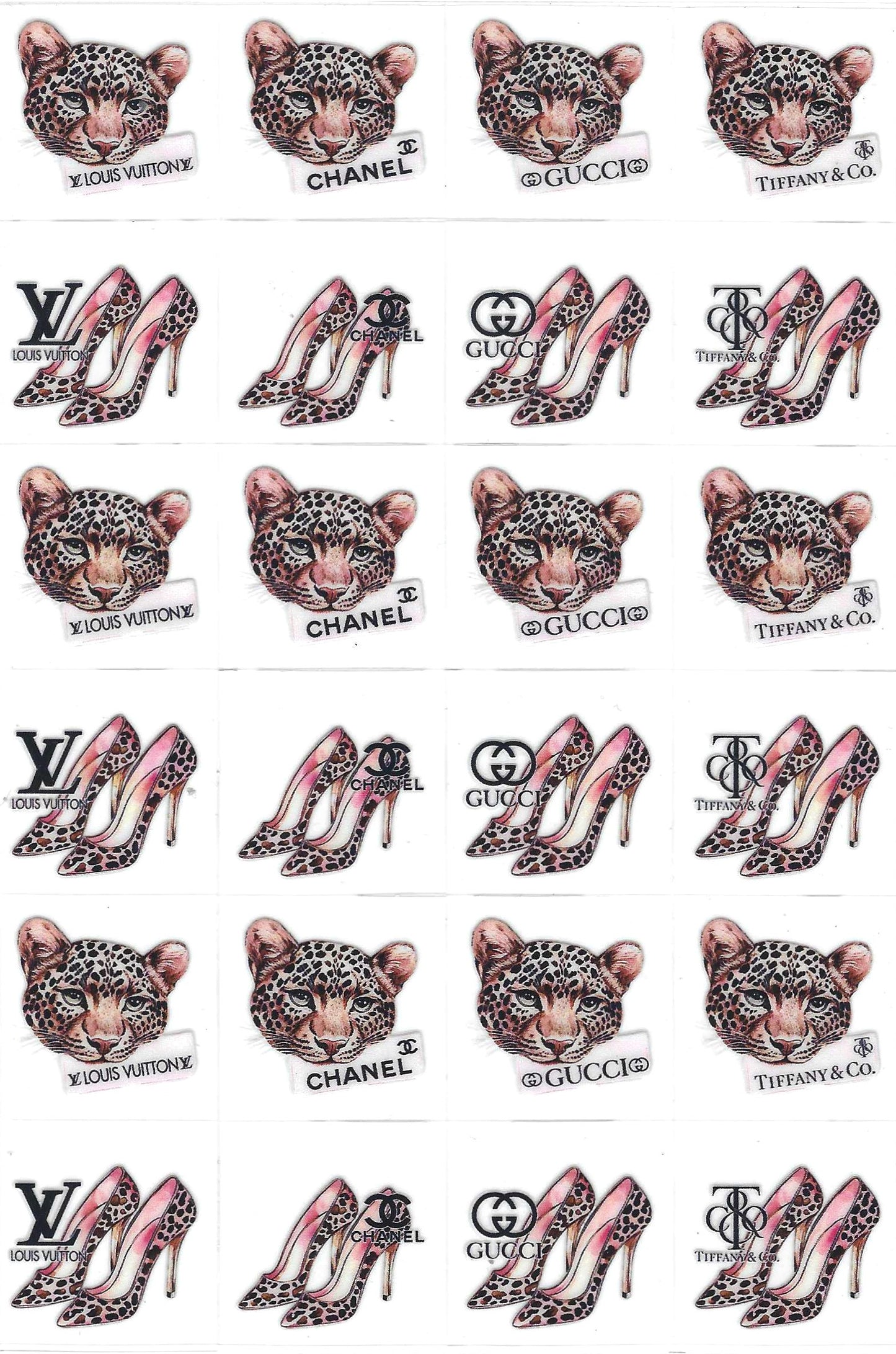 Designer Leopard Kiss Cut