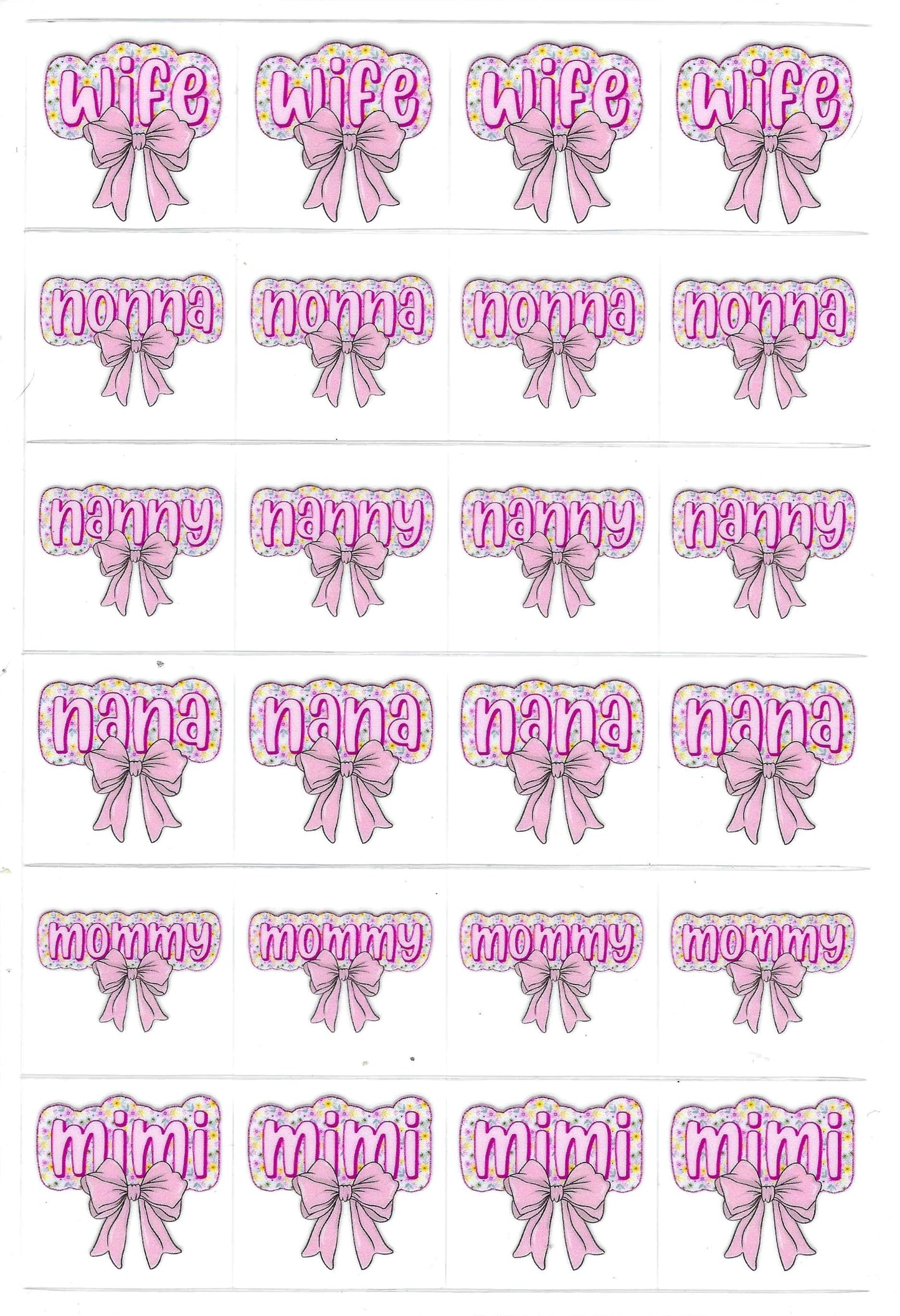 Pink Family Members 2 Kiss Cut