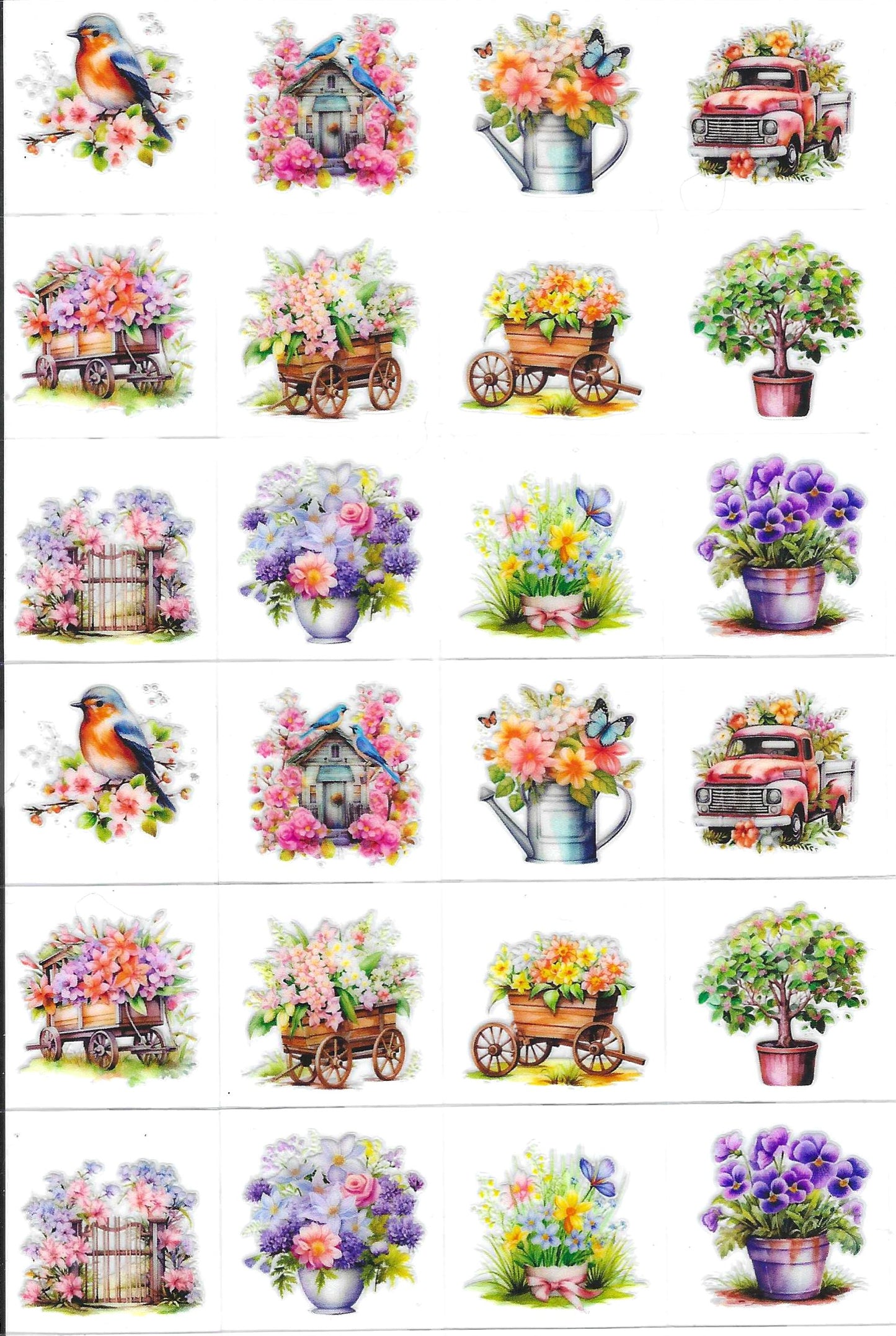 Flower Garden Kiss Cut