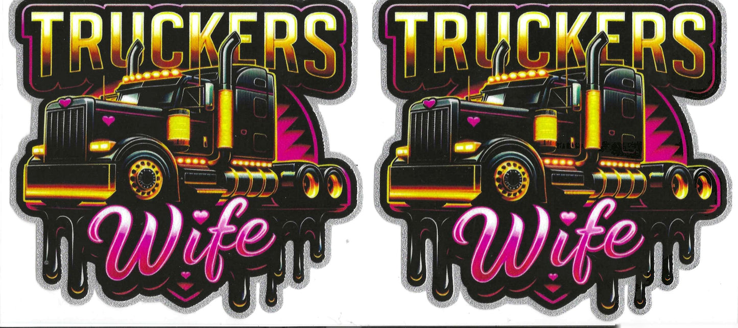 Truckers Wife 16oz Glitter