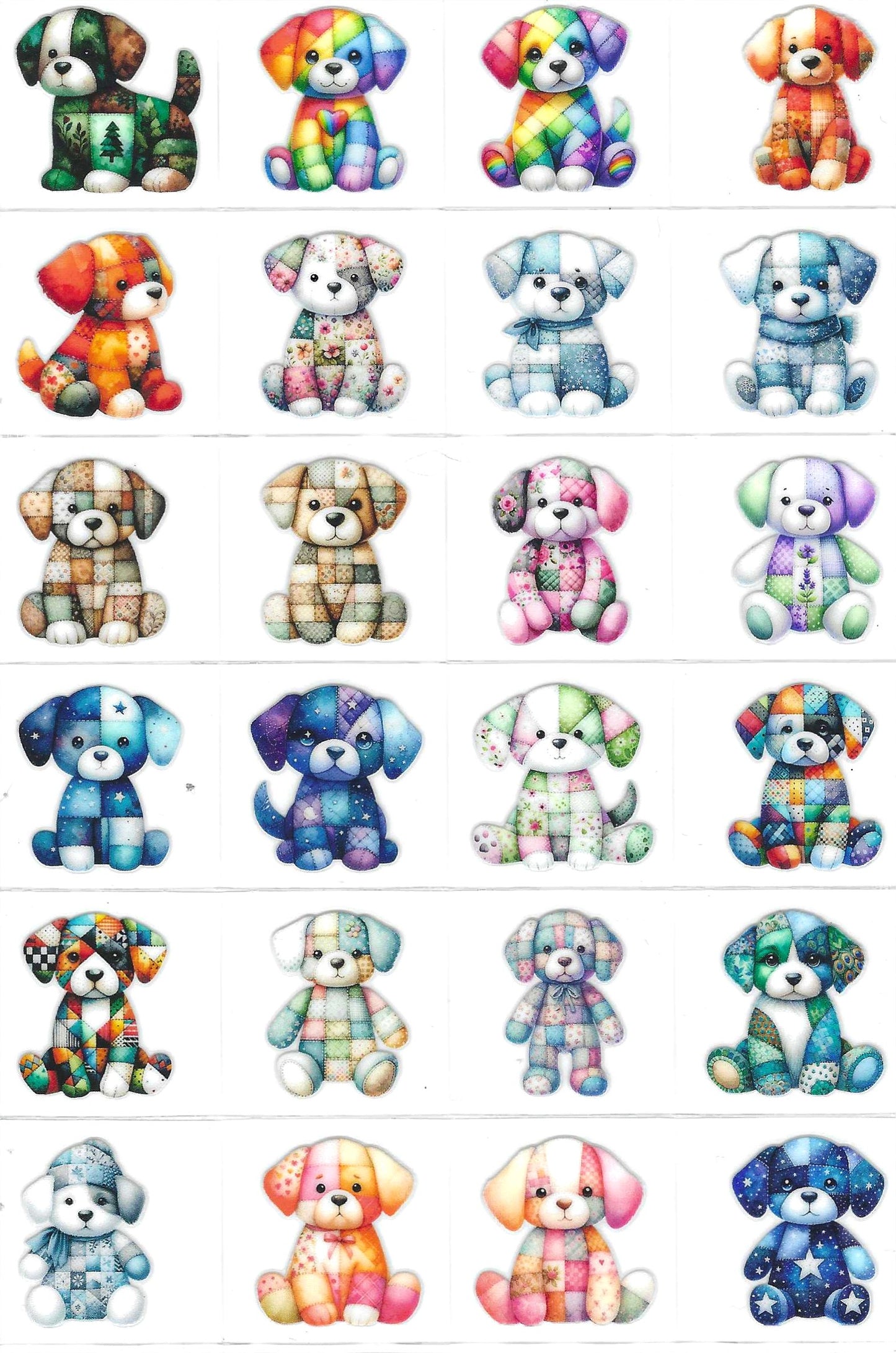 Patchwork Puppies Kiss Cut