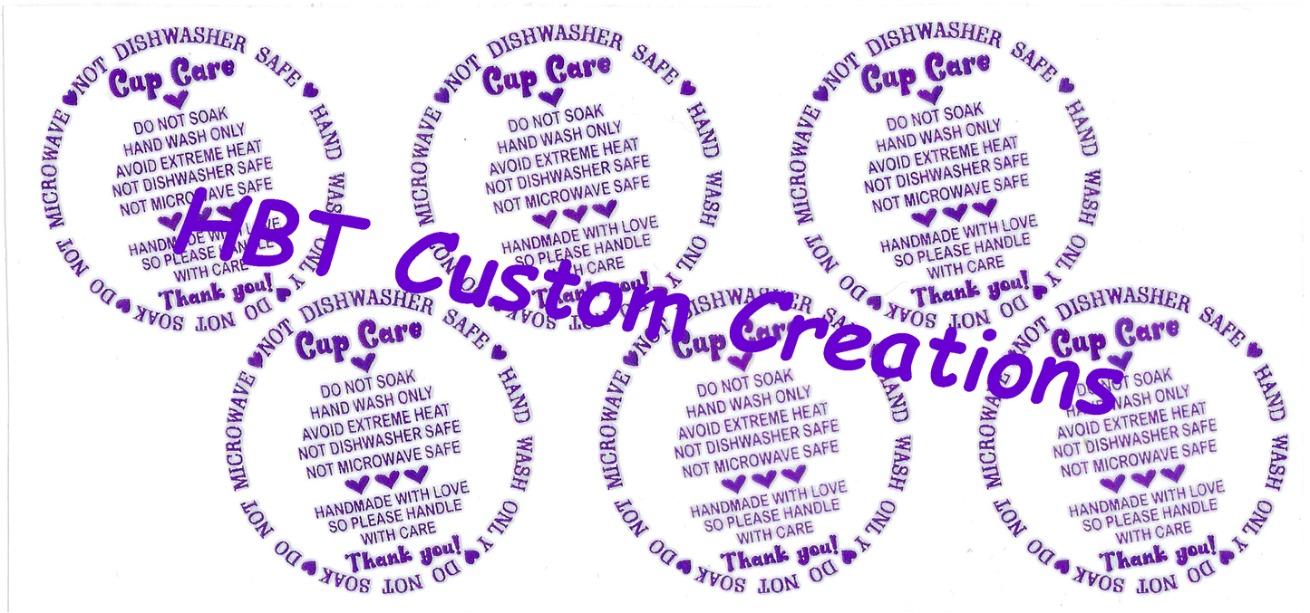 Cup Care Labels Purple Style 1