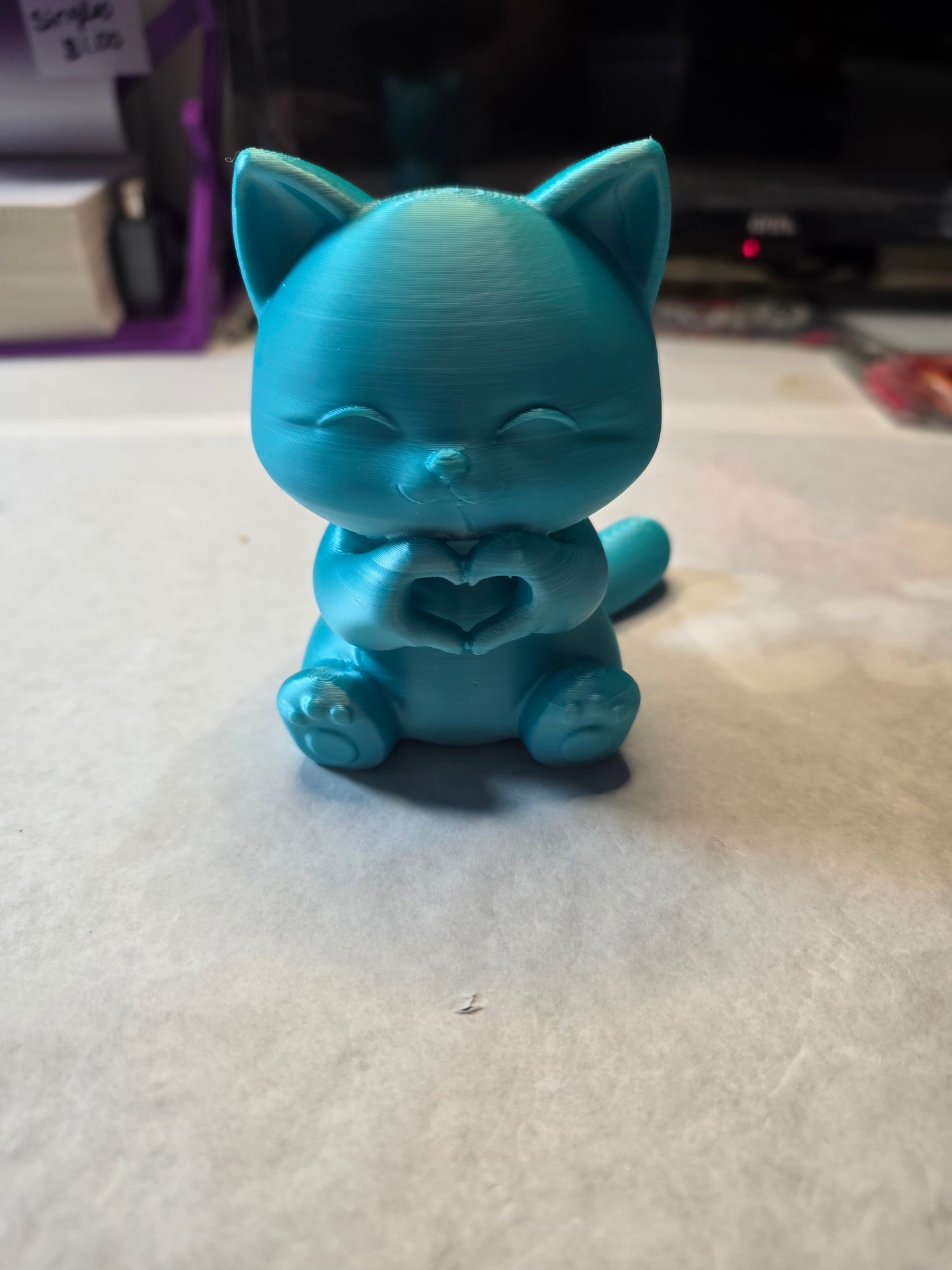 Cat w/ Hand Heart