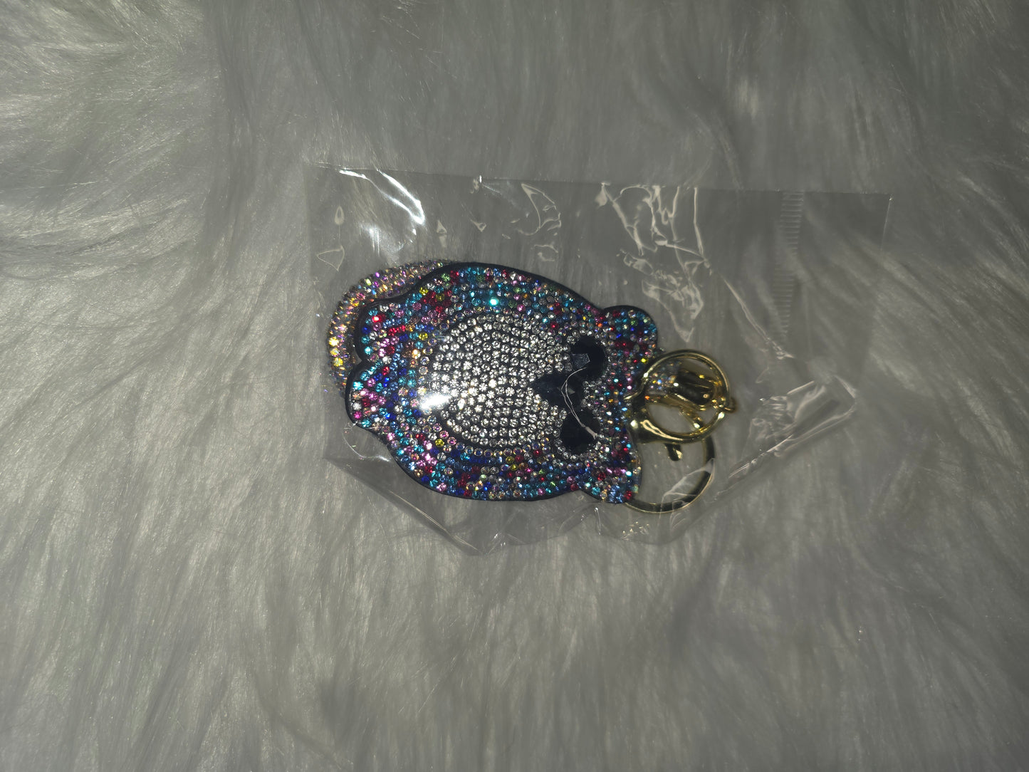 Multi Color Owl Rhinestone Key Chain