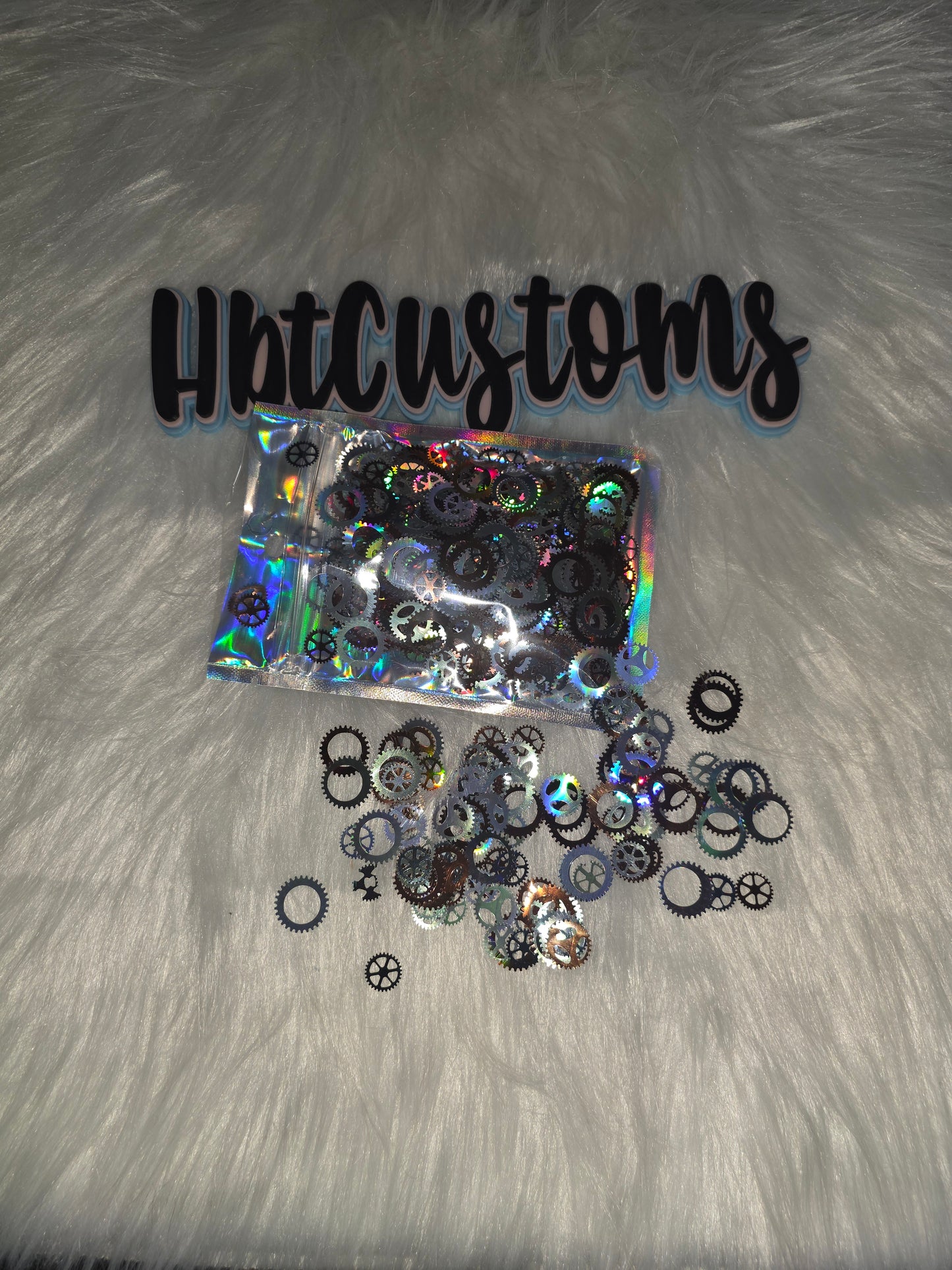 Steampunk Gear Shaped Glitter