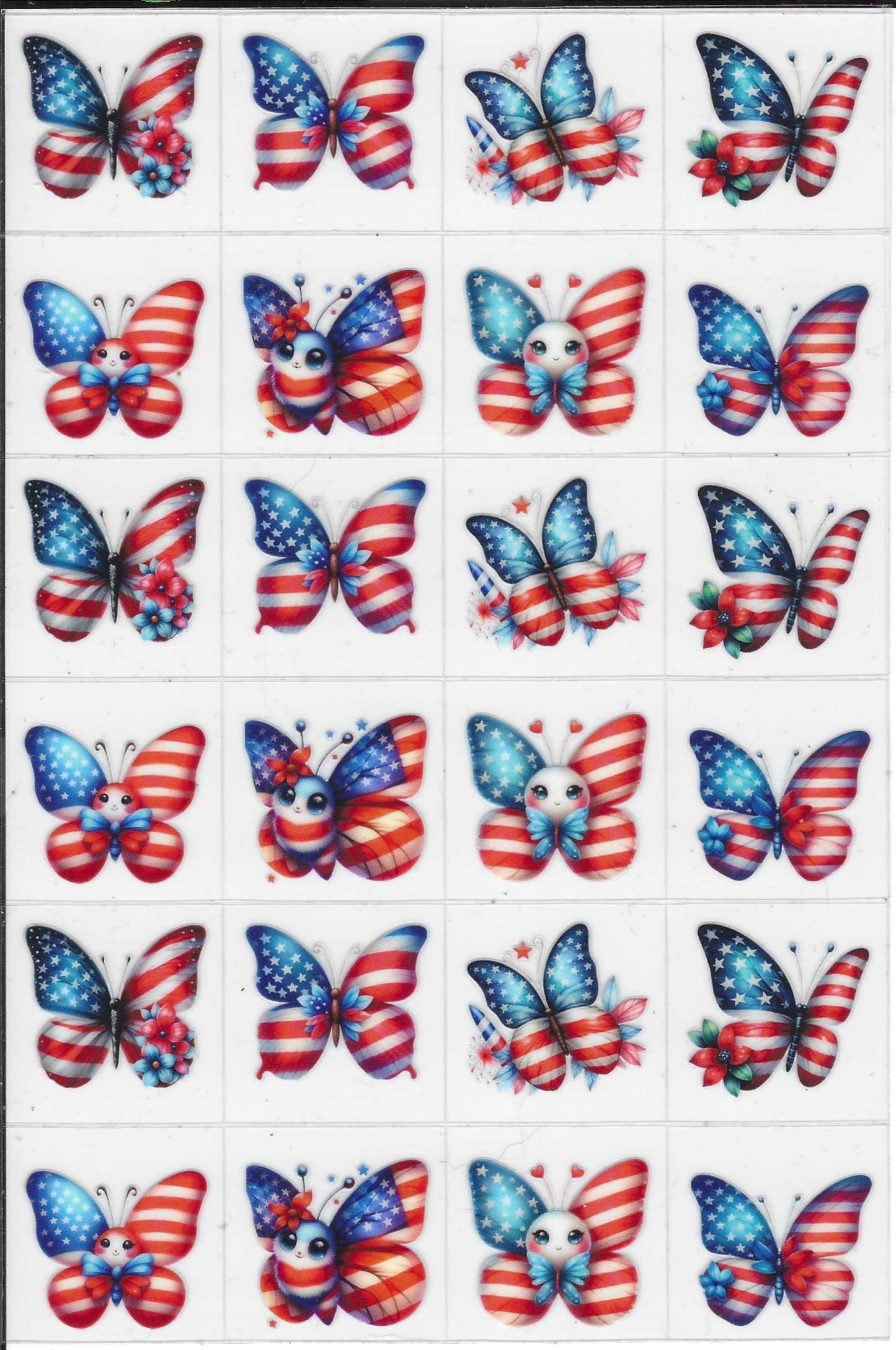 RWB Butterflies 2 Kiss Cut