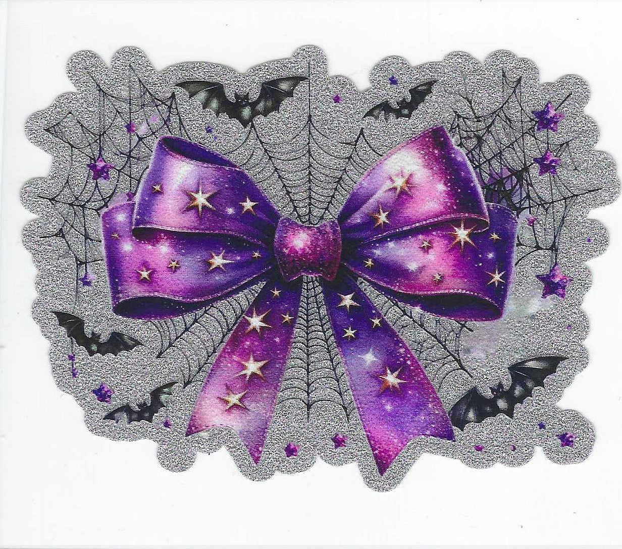 Spooky Bow 1 Glitter Decal