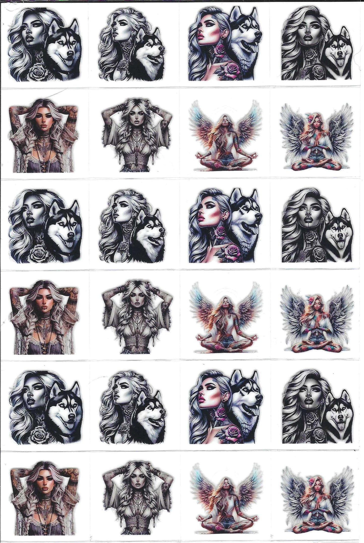 Tattoo Girl 2 Kiss Cut