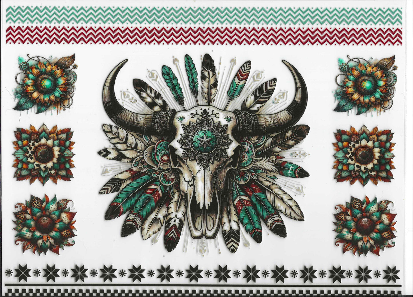 Western Cow Skull Element 11 x 9
