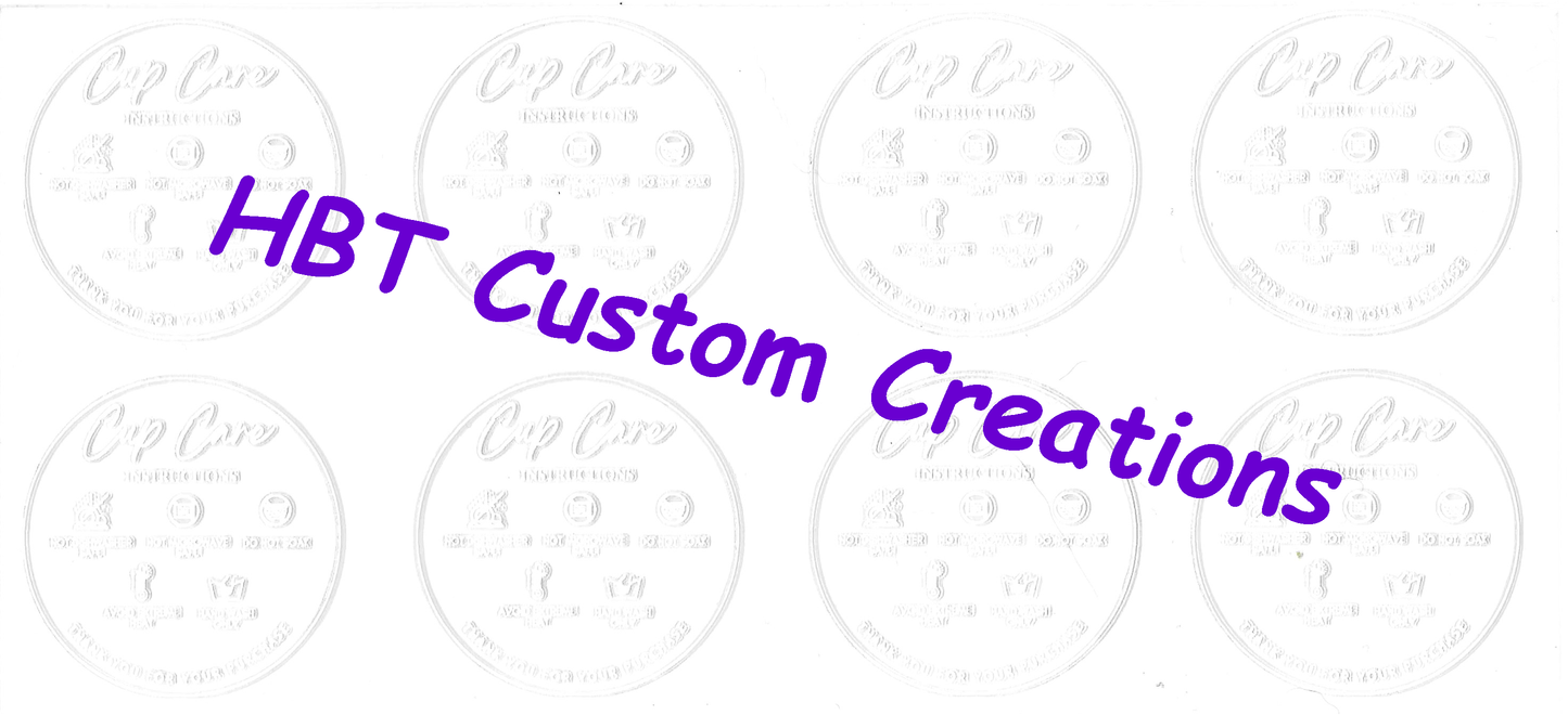 Cup Care Labels White Style 5